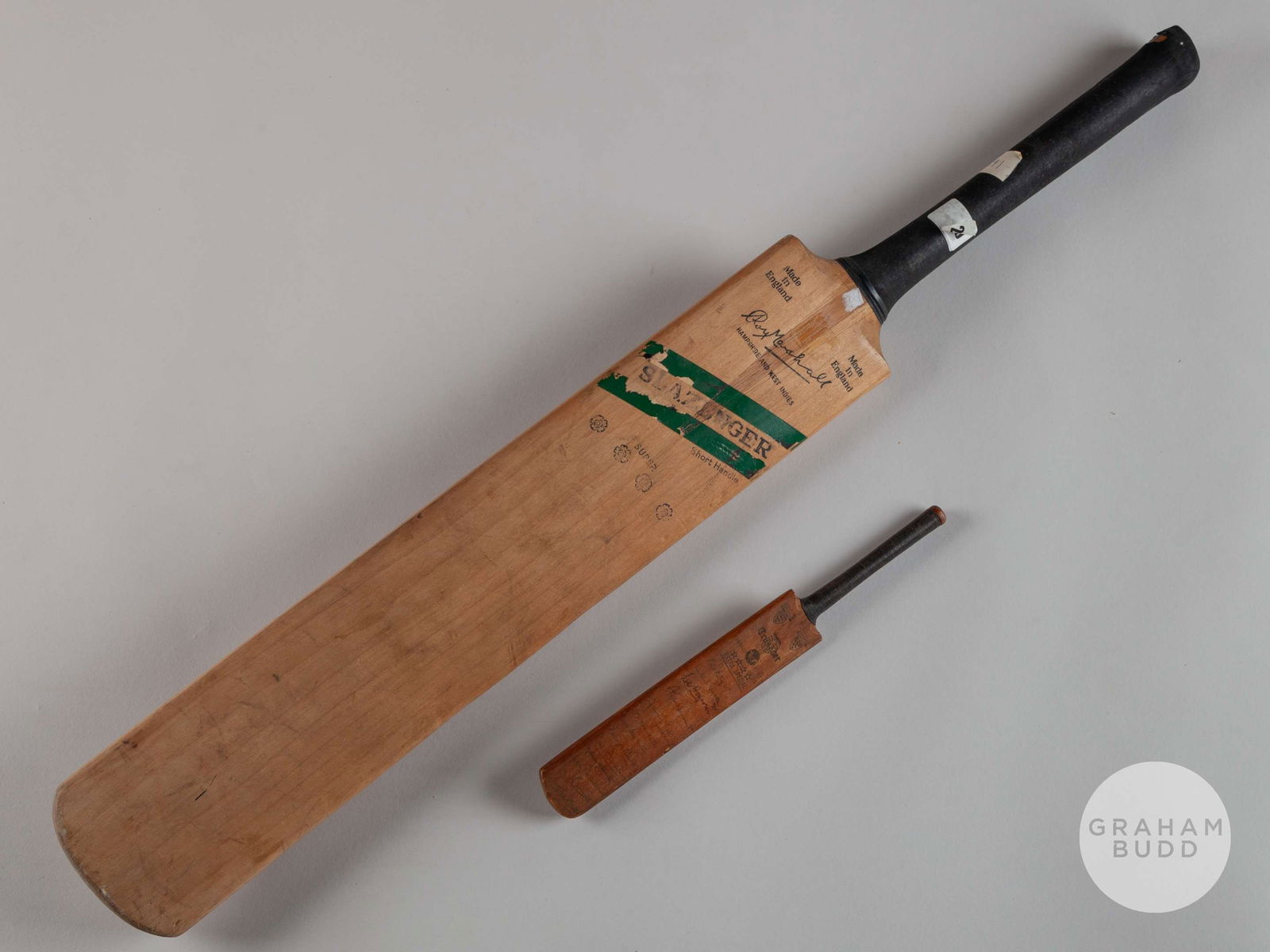 Roy Marshall short handle Slazenger cricket bat (1 of 4)