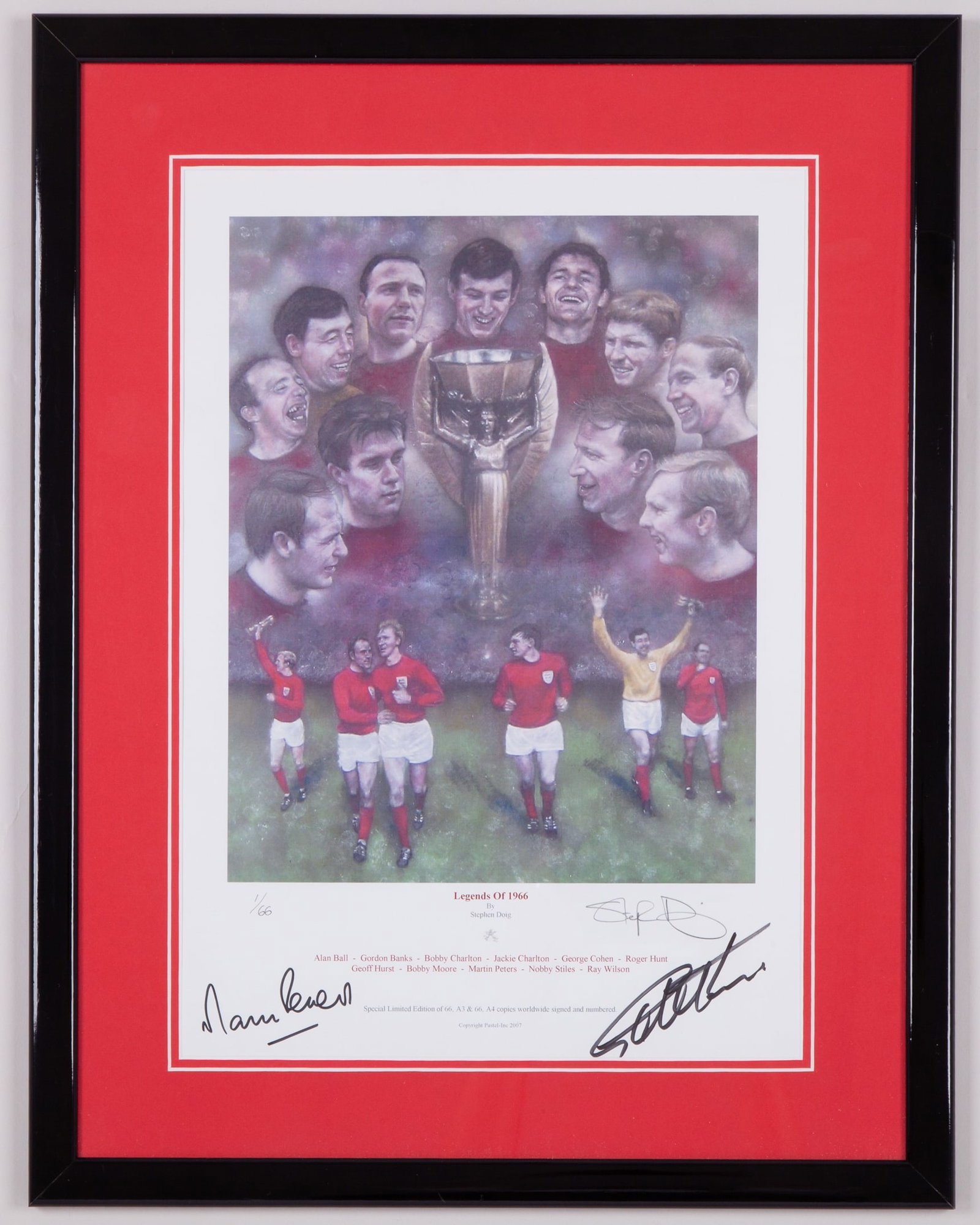 Legends of 1966 by Stephen Doig, No.1 of a limited edition of 66 print? (1 of 2)