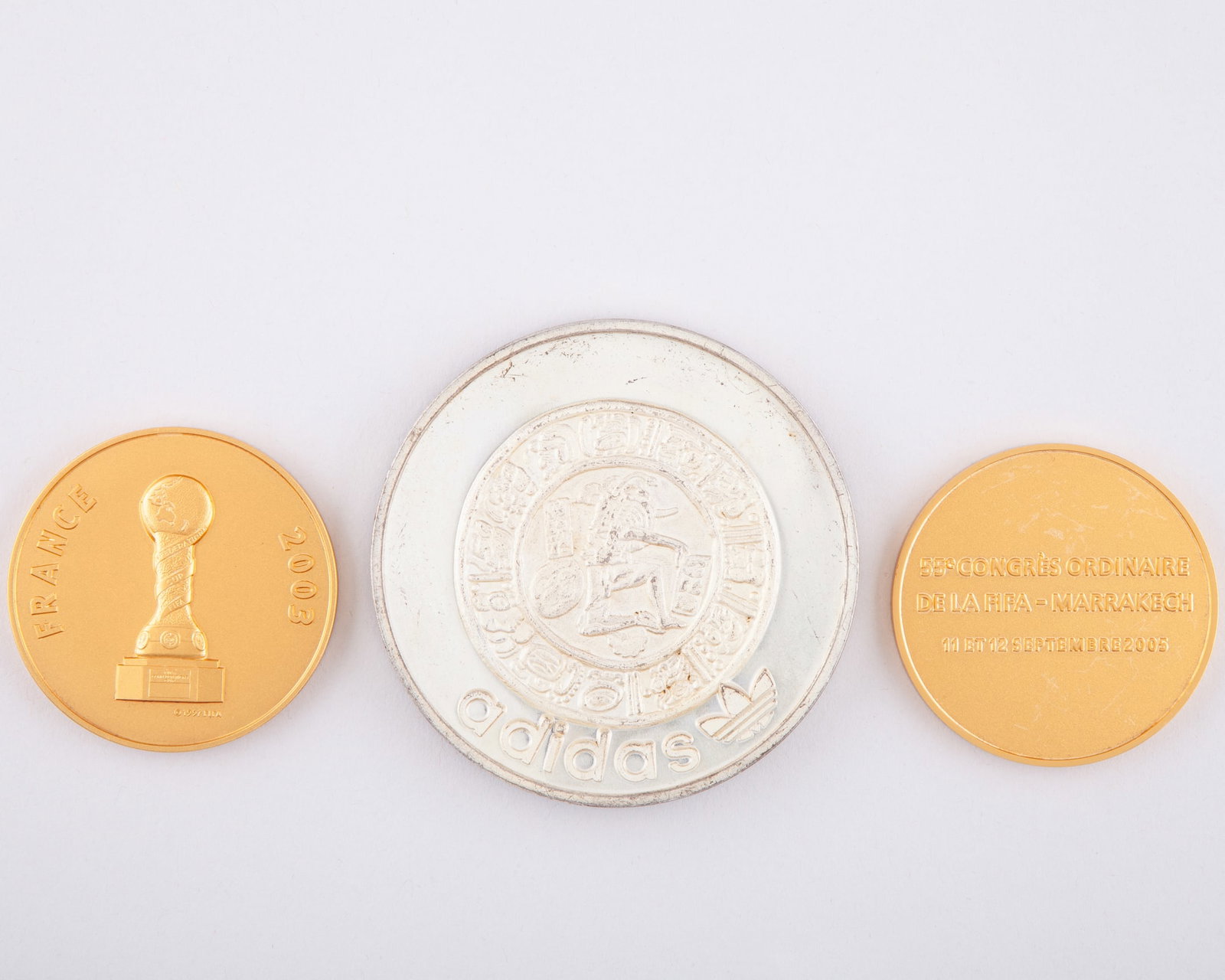David Will - five various World Cup/FIFA Congress medallions: David Will - five various World Cup/FIFA Congress medallions, comprising Mexico 1986, 1998 World Cup Draw, Marseilles, 4.12.97, 2003 Confederation Cup, 2010 South Africa and FIFA Congress September 20