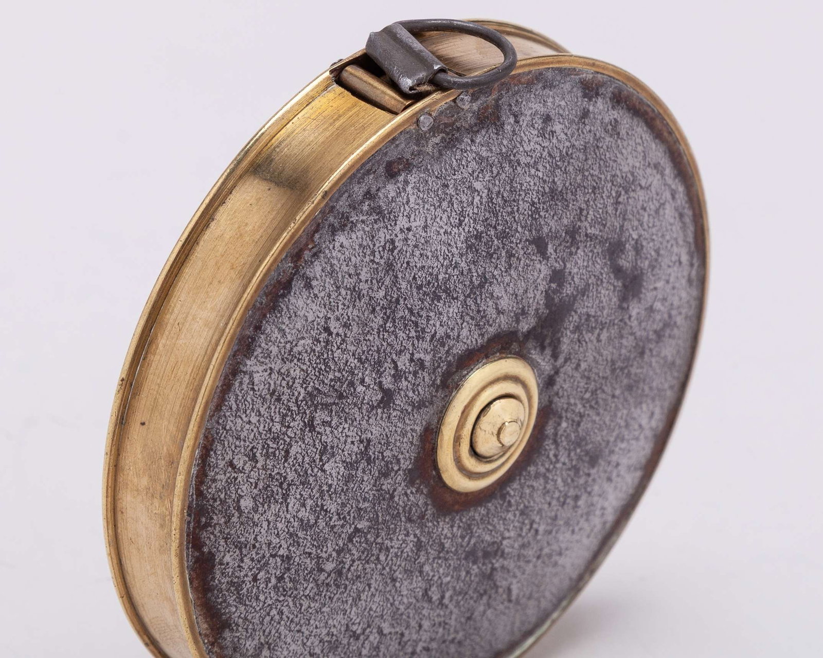 An early brass Lawn Tennis measure, the face with applied label detailing the court shape - 7