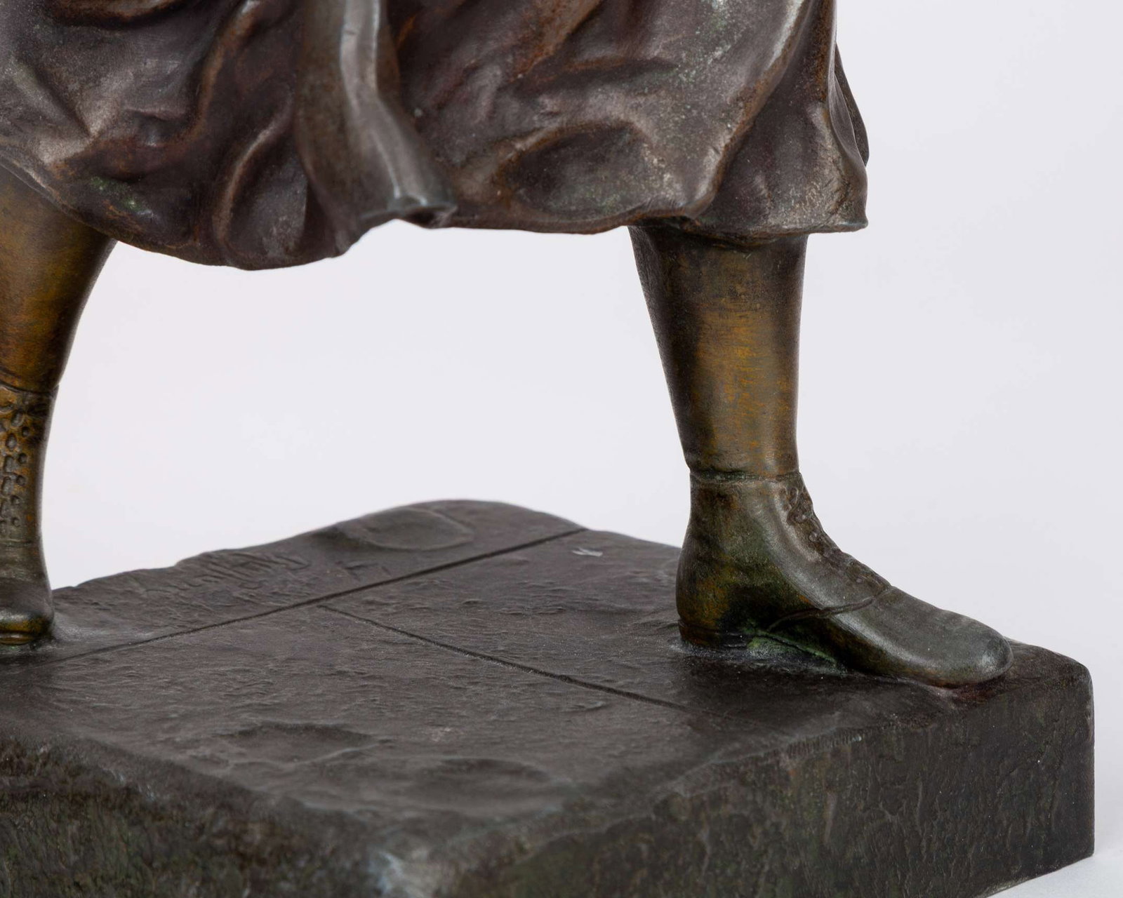 A pair of matched, very detailed possibly from the 1920s showing a male and female player - 6