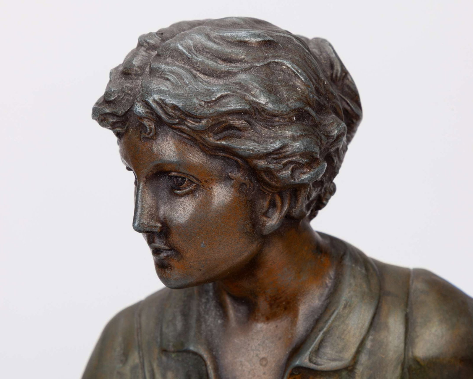 A pair of matched, very detailed possibly from the 1920s showing a male and female player - 9