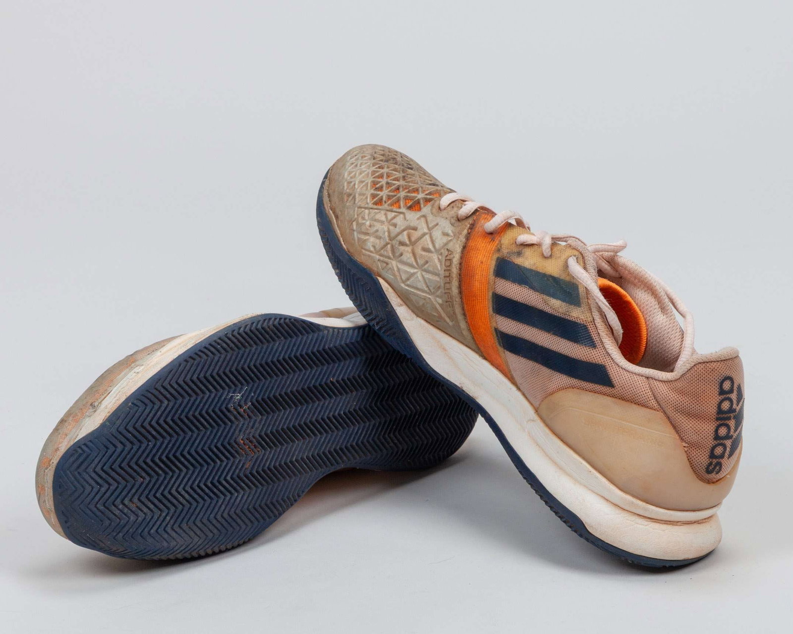 Fabio Fognini a pair of Adidas Adizero Feather III match worn tennis shoes, 2014 - 2