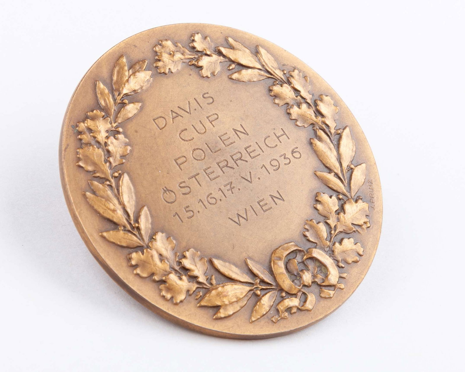 A bronze David Cup medal, 1936 - 3