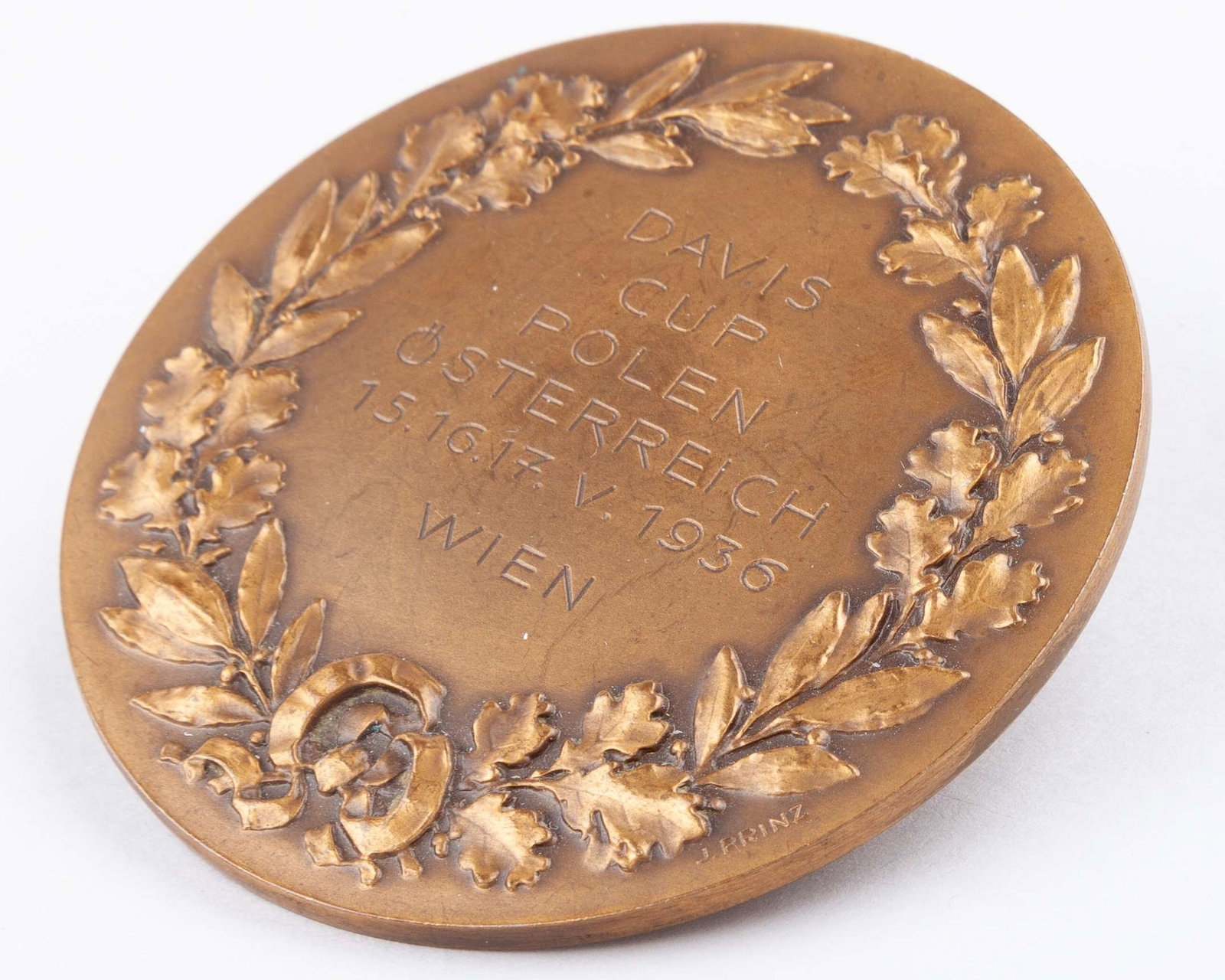 A bronze David Cup medal, 1936 - 4