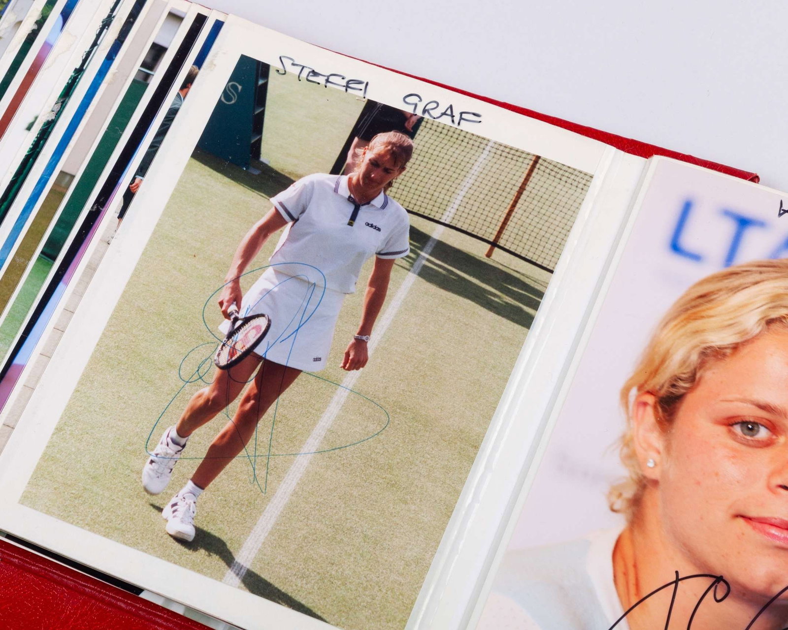 Tennis album of women's players, many autographed including Kim Clijsters, Steffi Graf - 4