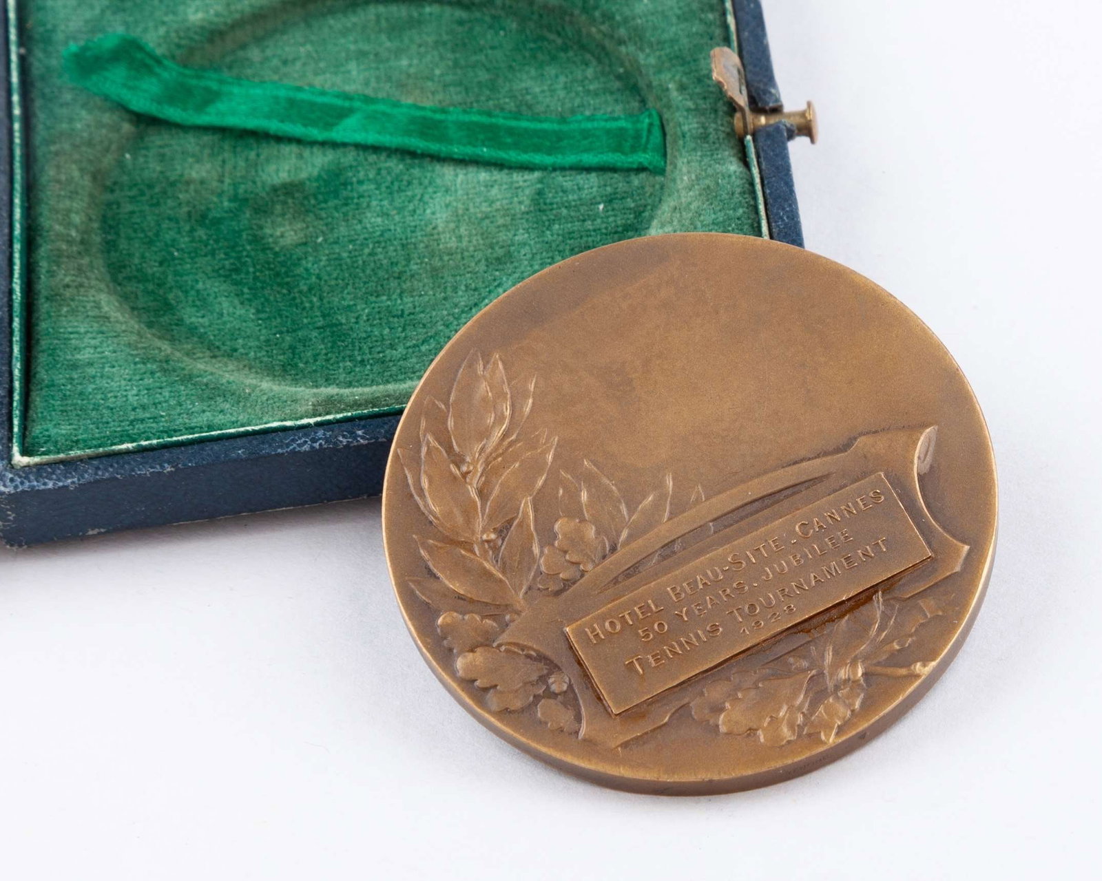 A bronze Le Touquet Lawn Tennis 17th International Tournament, 1921 small plaque - 4
