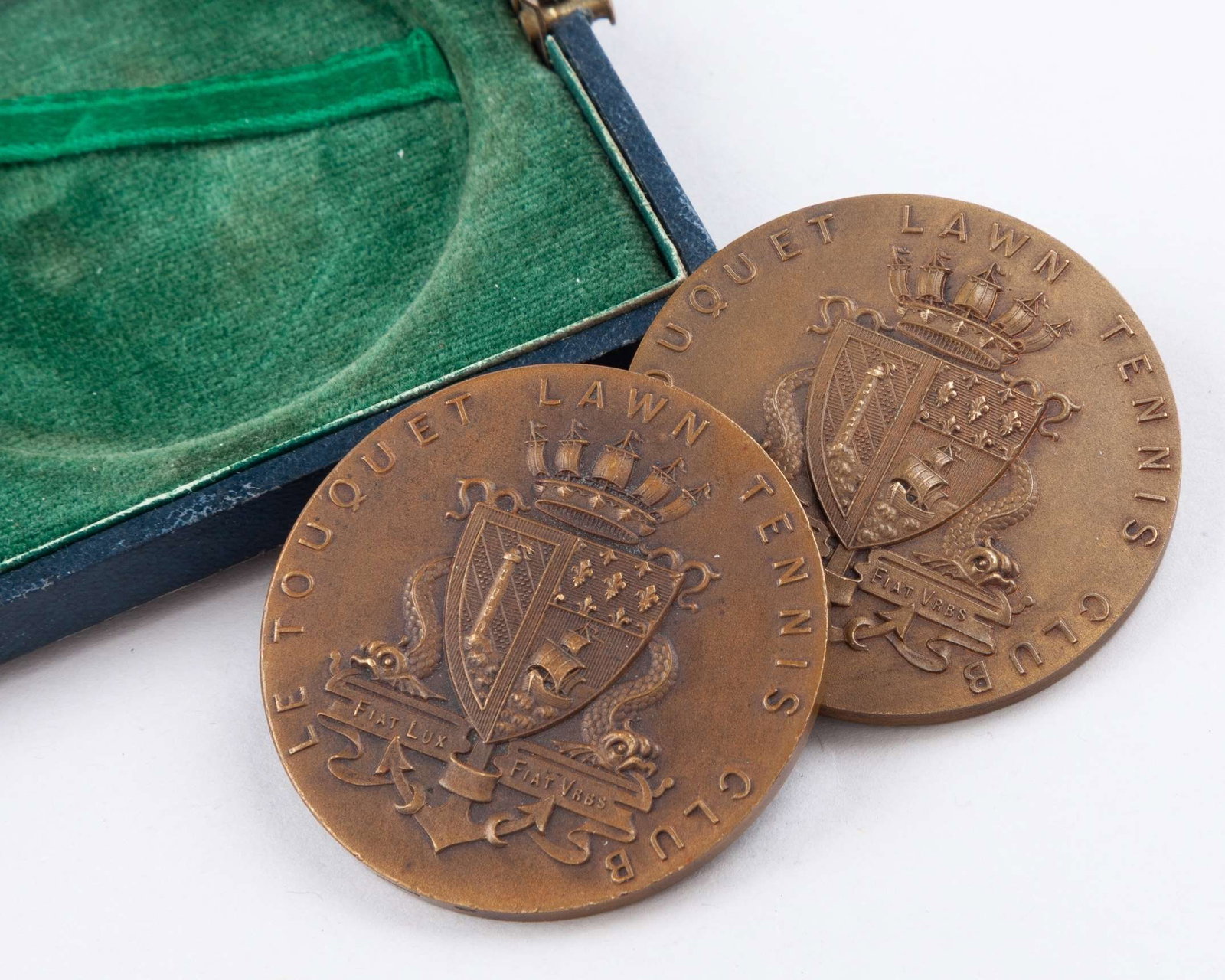 A bronze Le Touquet Lawn Tennis 17th International Tournament, 1921 small plaque - 5