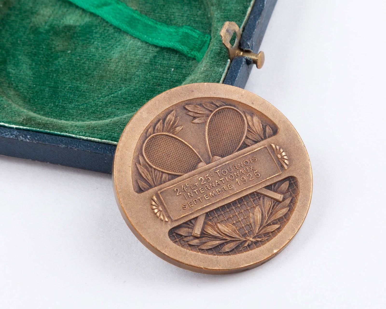 A bronze Le Touquet Lawn Tennis 17th International Tournament, 1921 small plaque - 6