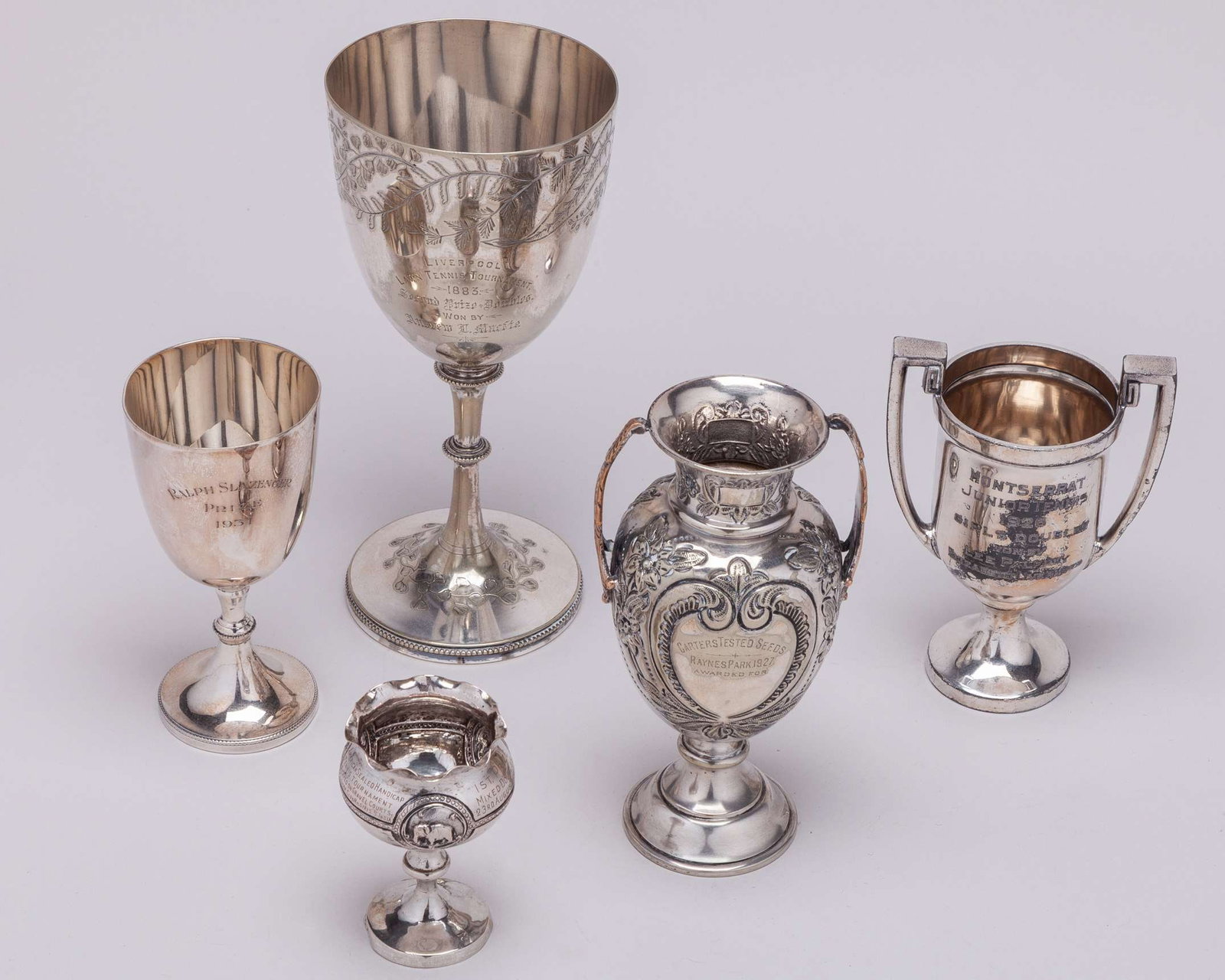 White-metal Carters Tested Seeds Raynes Park 1927 trophy (1 of 8)