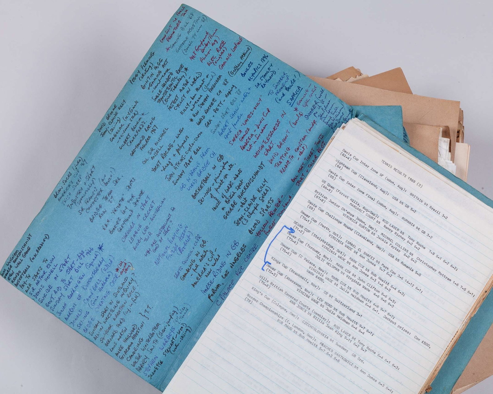 Harry Carpenter files of the Wimbledon Championships and lawn tennis from 1967 to 1980 - 3