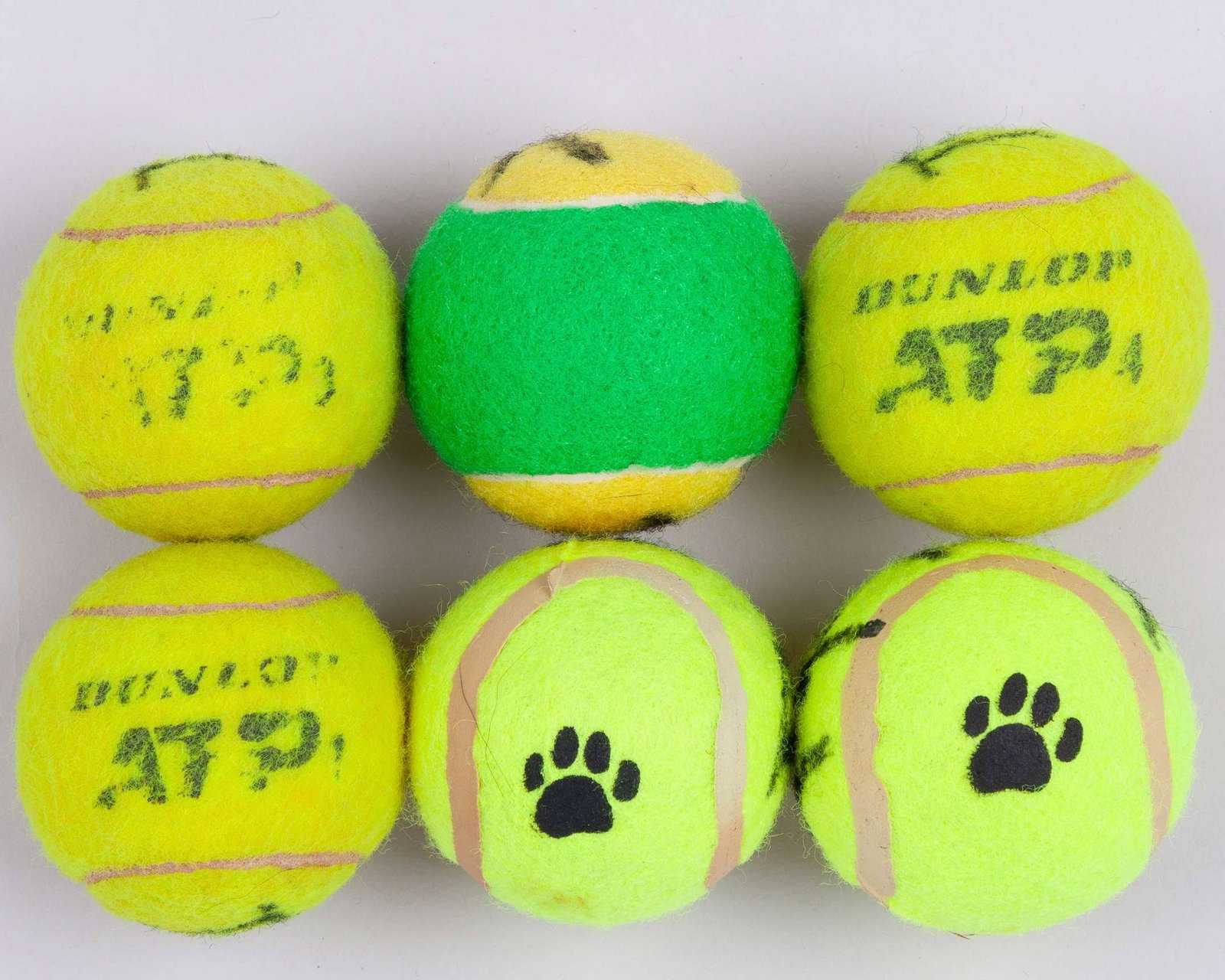 Six various Bjorn Borg autographed tennis balls - 2