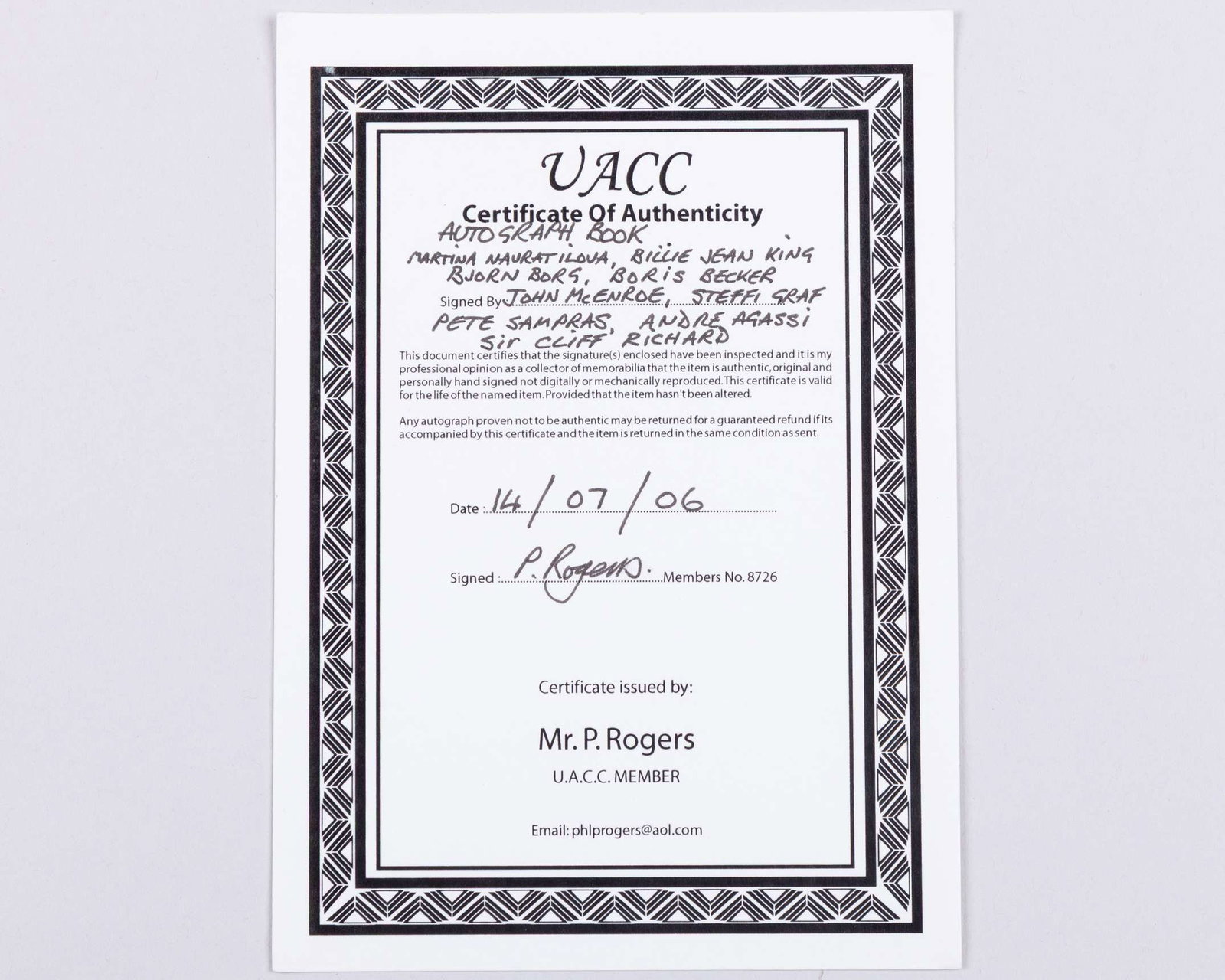 A tennis autograph album, 63 pages - 11