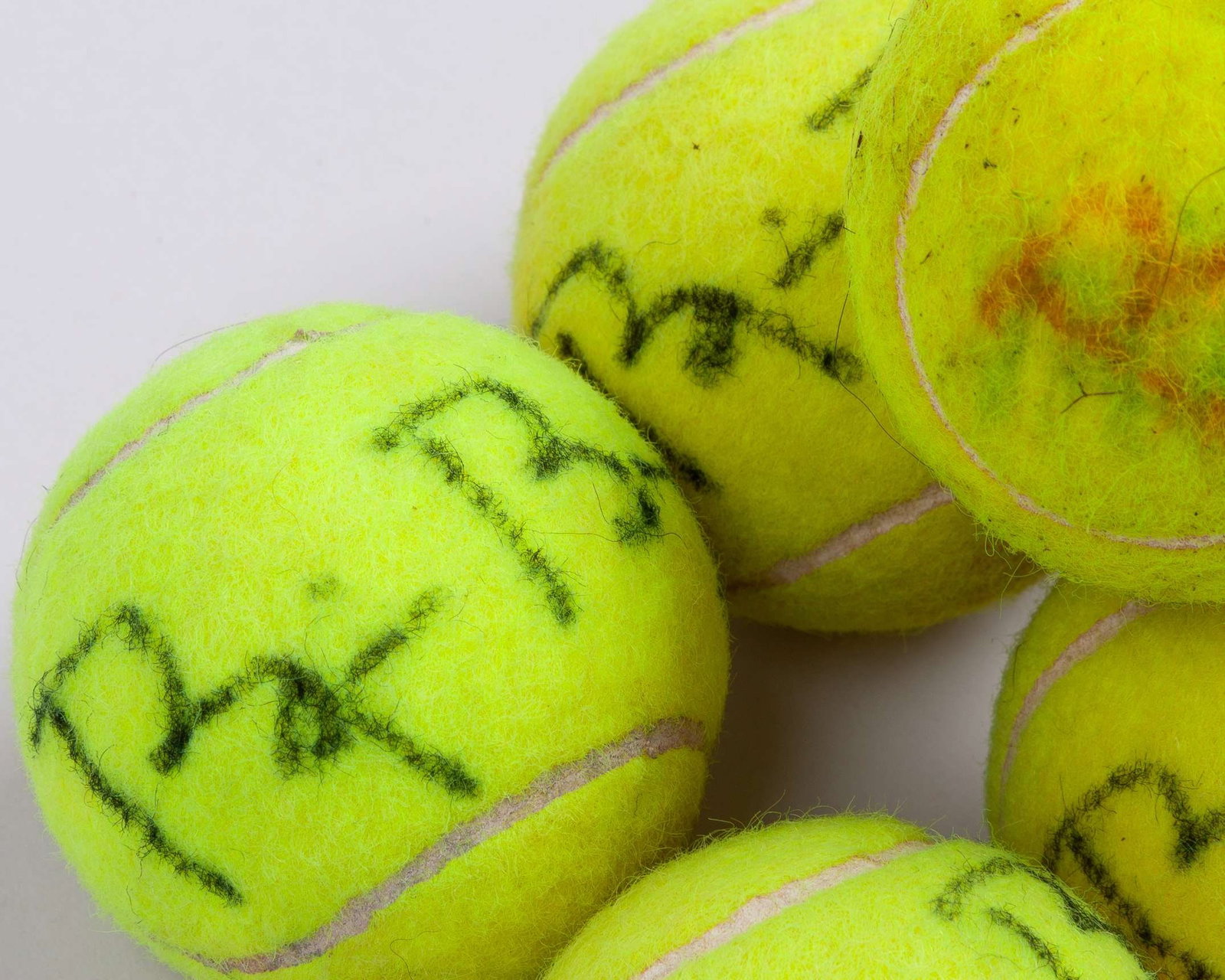 Seven various Bjorn Borg autographed tennis balls - 3