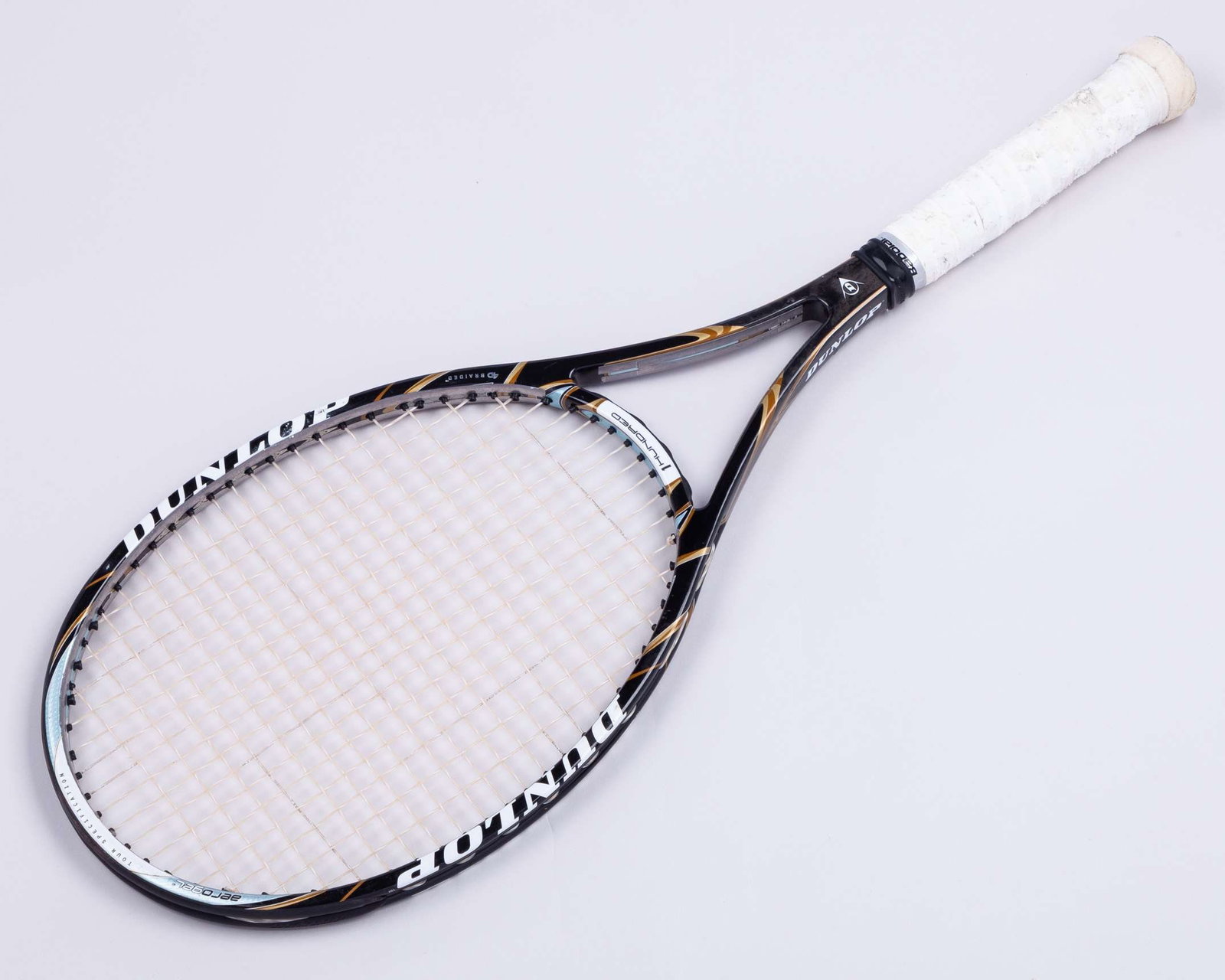 A Dunlop 1 Hundred tennis racket, the handle autographed by Bjorn Borg - 2