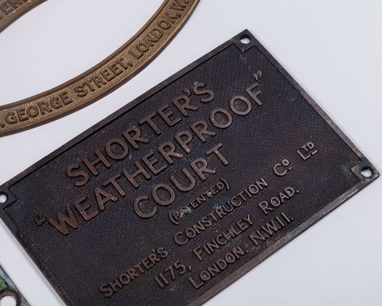 Four various tennis court plaques - 4