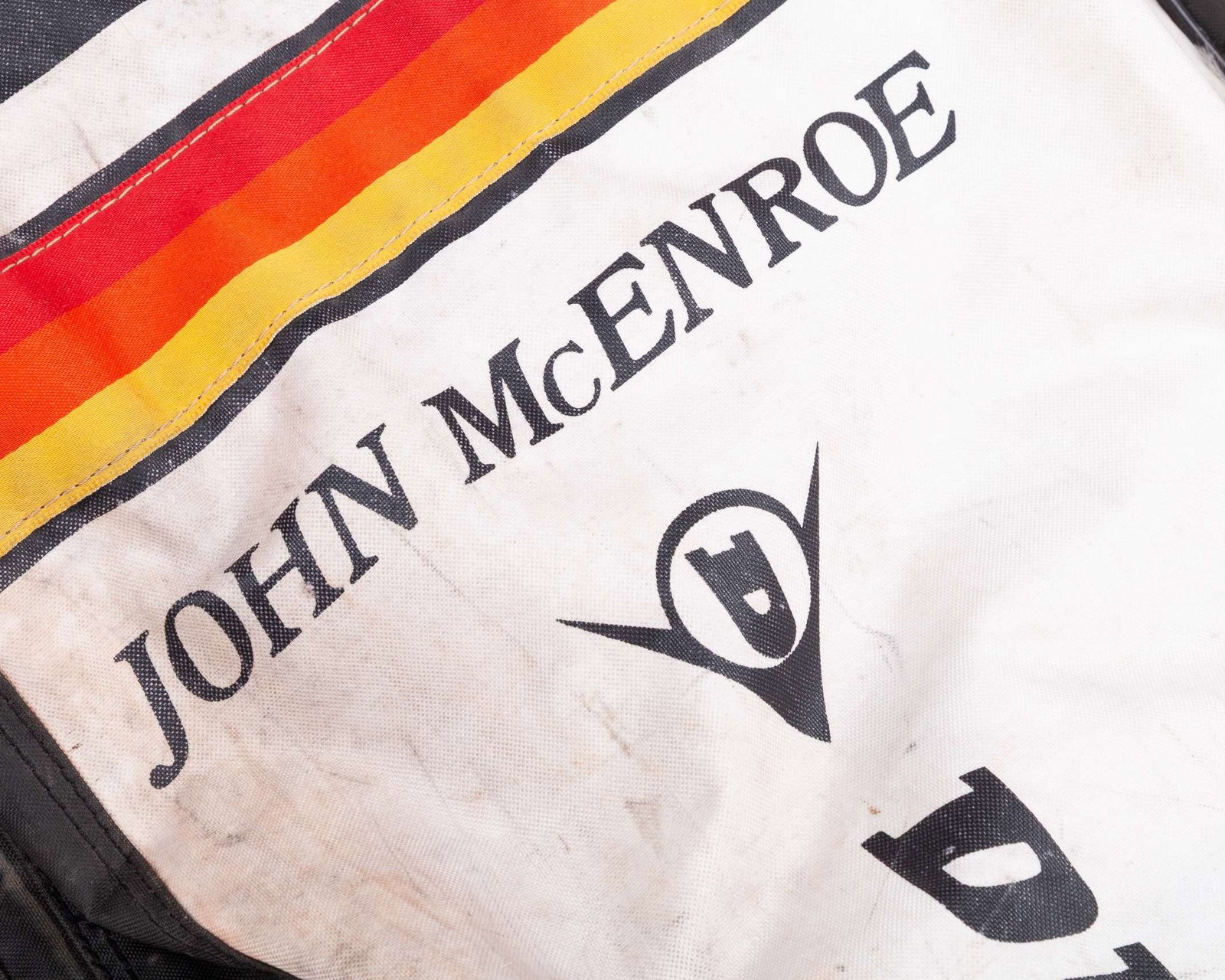 John McEnroe large white Dunlop equipment duffle bag - 4