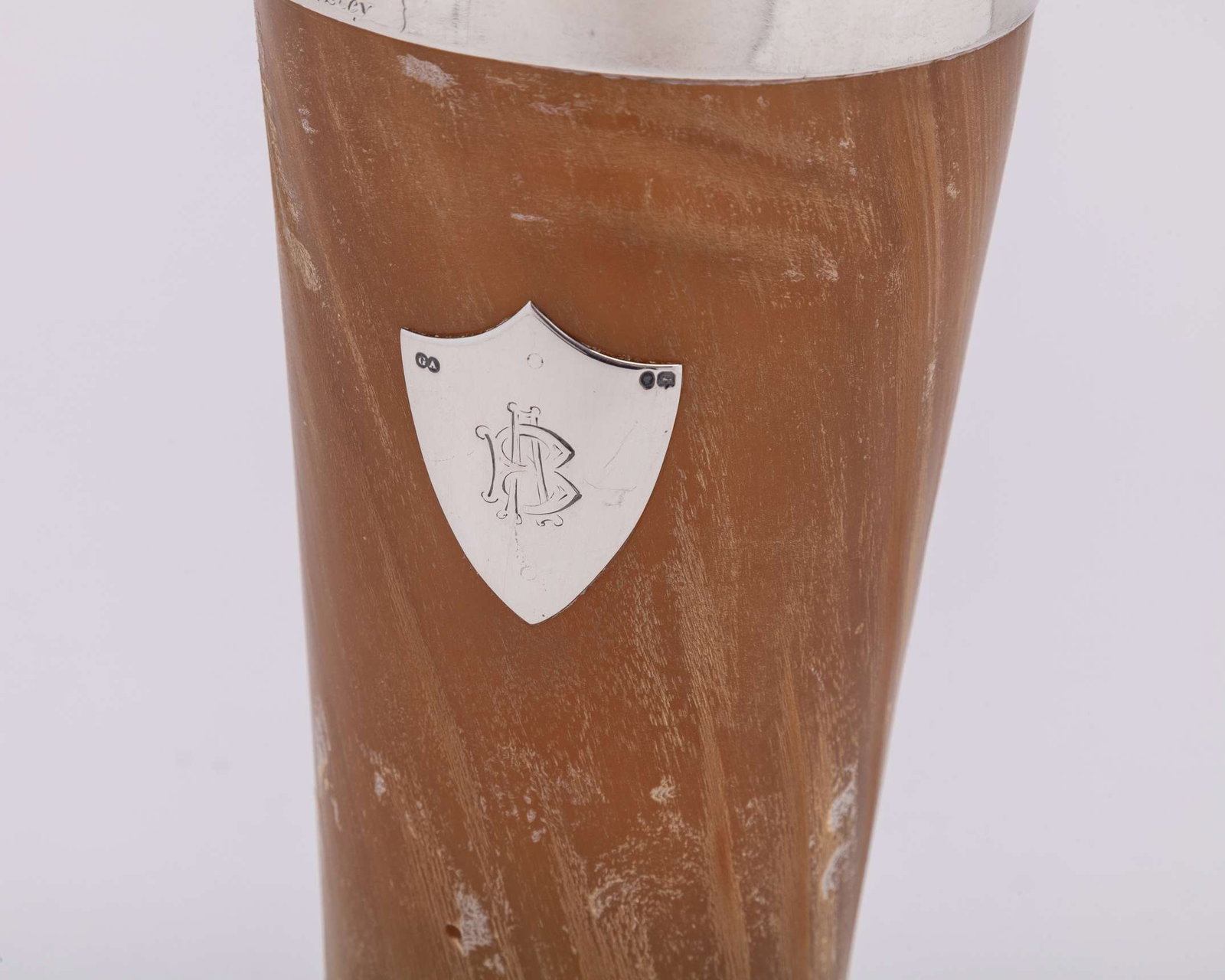 A silver-topped Seaton Lawn Tennis Tournament 1st Prize animal horn trophy - 6