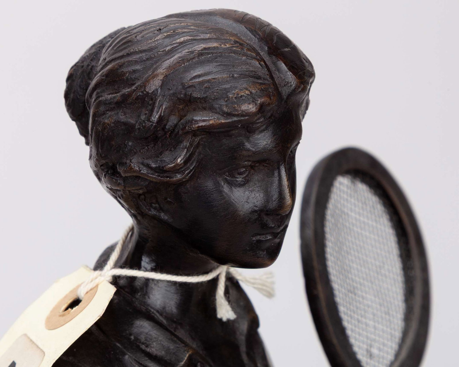 Pair of spelter 20th century tennis figures  - 5