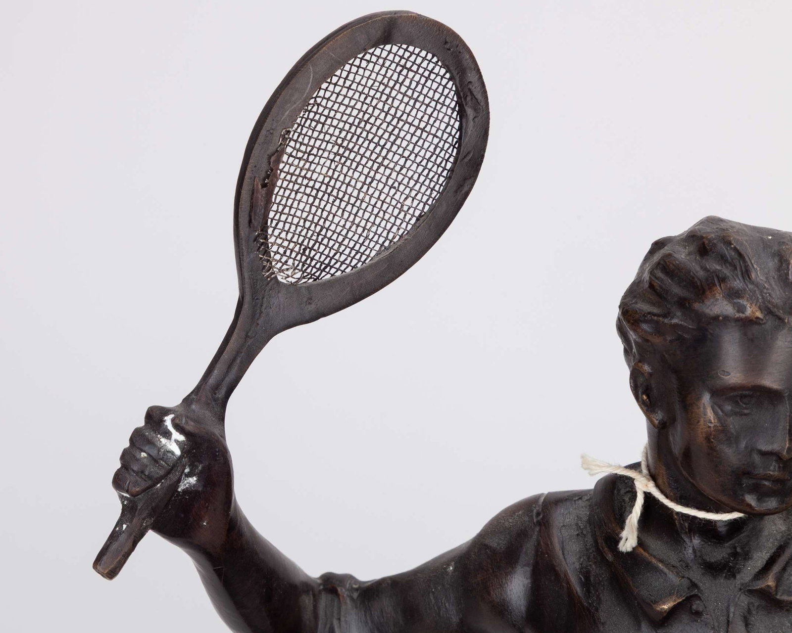 Pair of spelter 20th century tennis figures  - 7