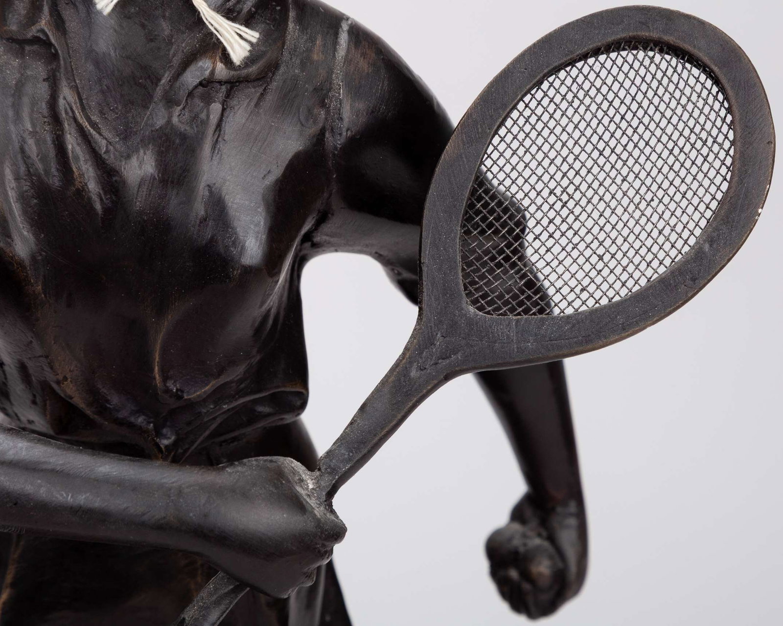 Pair of spelter 20th century tennis figures  - 8