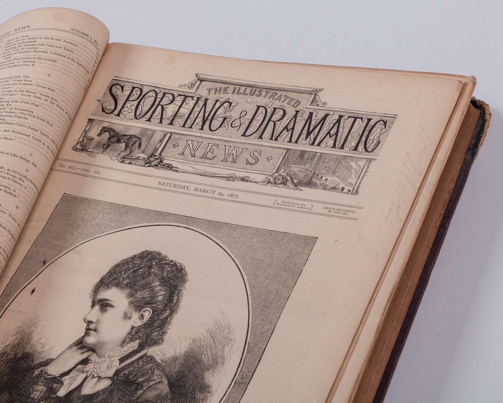 Rare bound volume VII The Illustrated Sporting & Dramatic News, March 24 - Sept 15, 1877 - 10