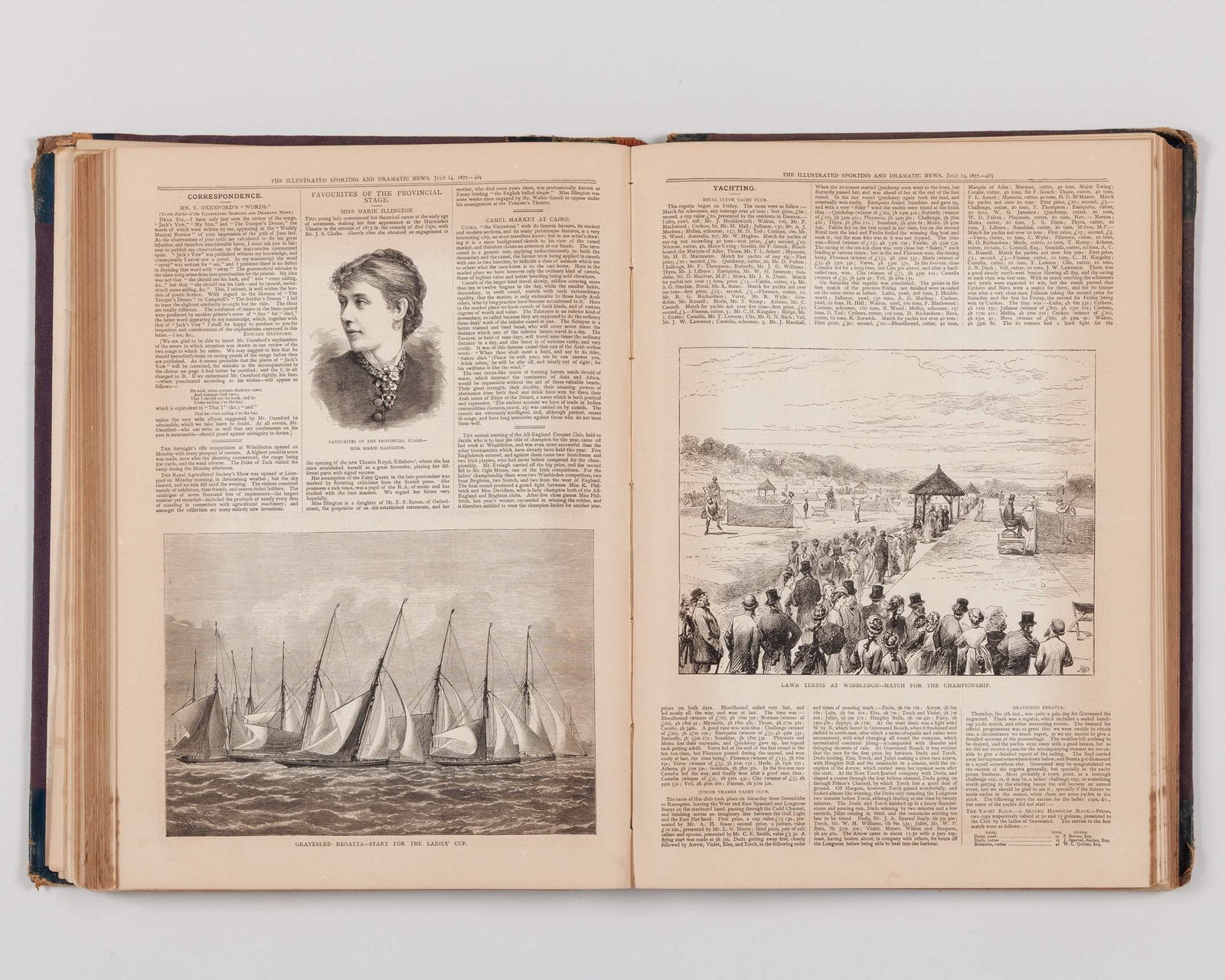 Rare bound volume VII The Illustrated Sporting & Dramatic News, March 24 - Sept 15, 1877 - 2