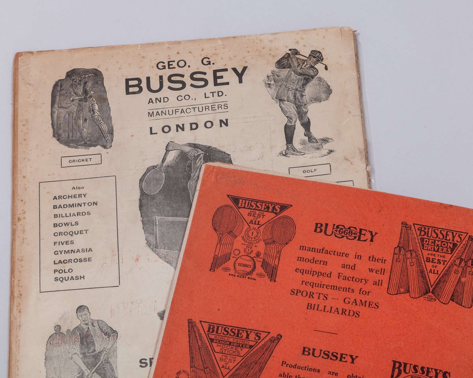 An extensive archive of the Lawn Tennis and Sports Manufacturer George Gibson Bussey - 5
