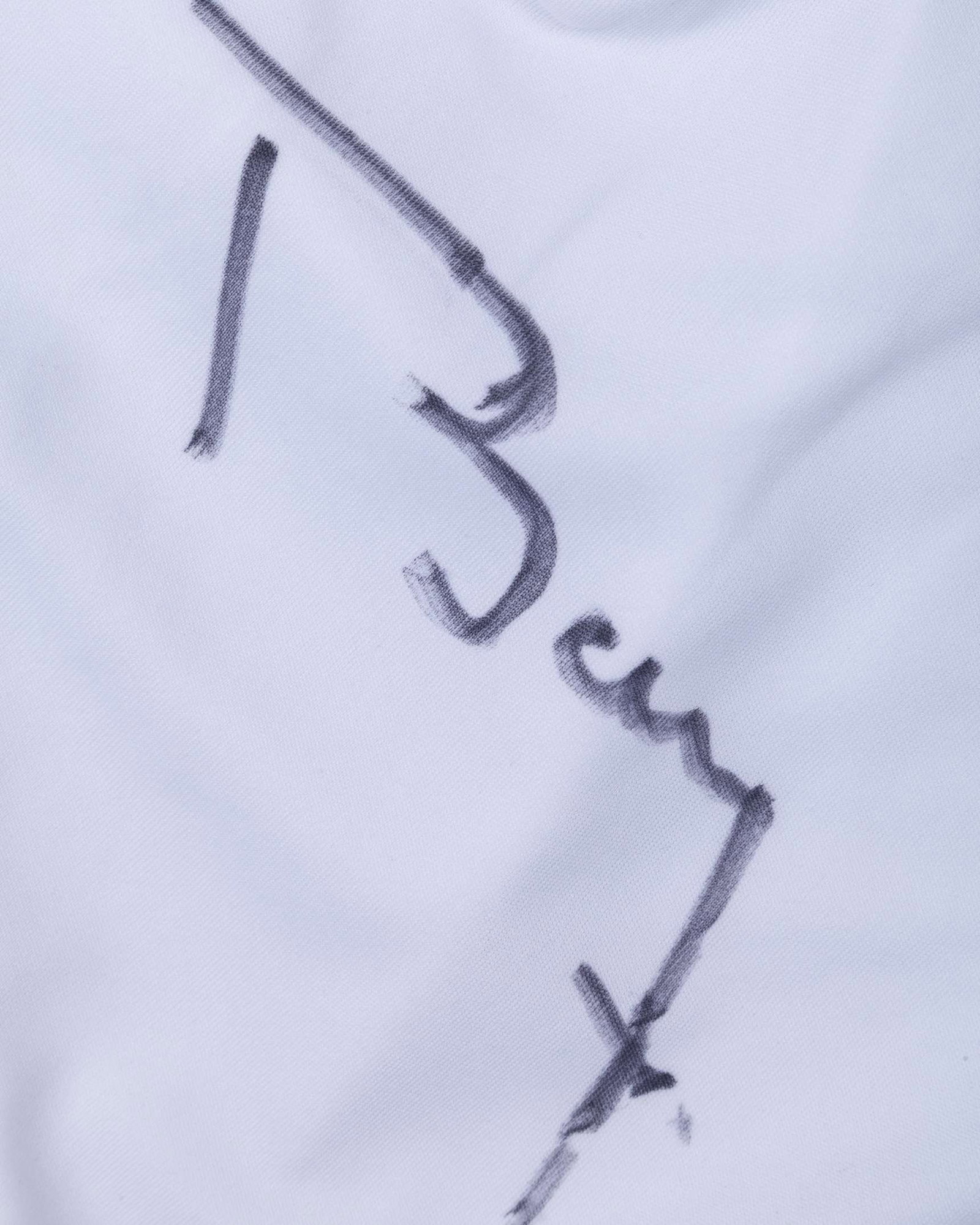 A white Fila tennis shirt autographed by Bjorn Borg, UK XL, with button-up collar - 6