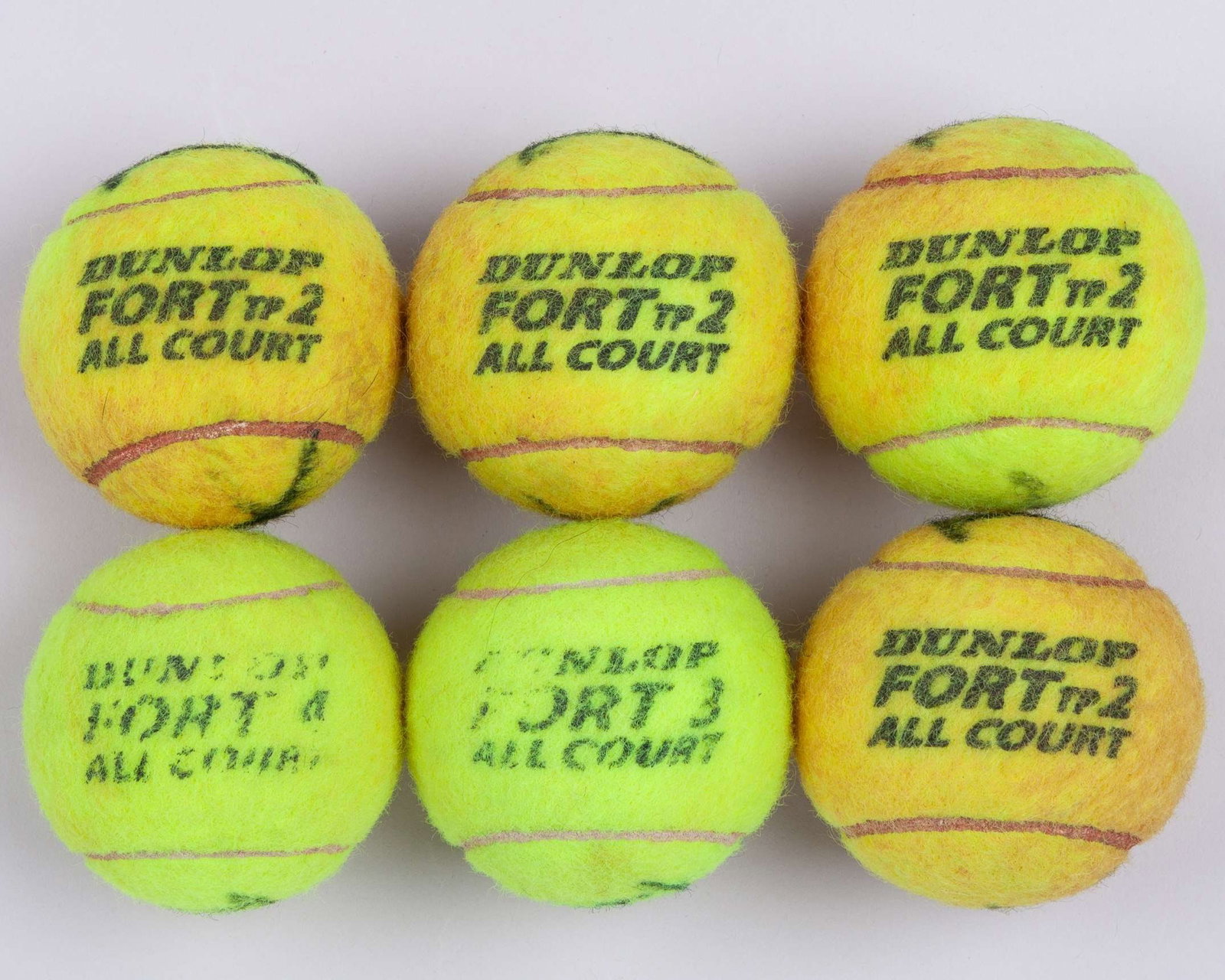Six Dunlop Bjorn Borg autographed tennis balls  - 2