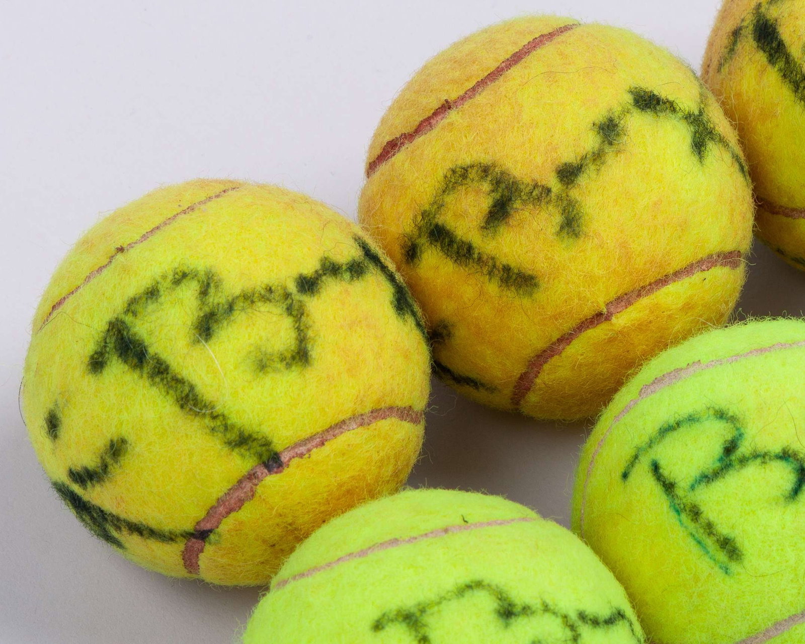 Six Dunlop Bjorn Borg autographed tennis balls  - 3