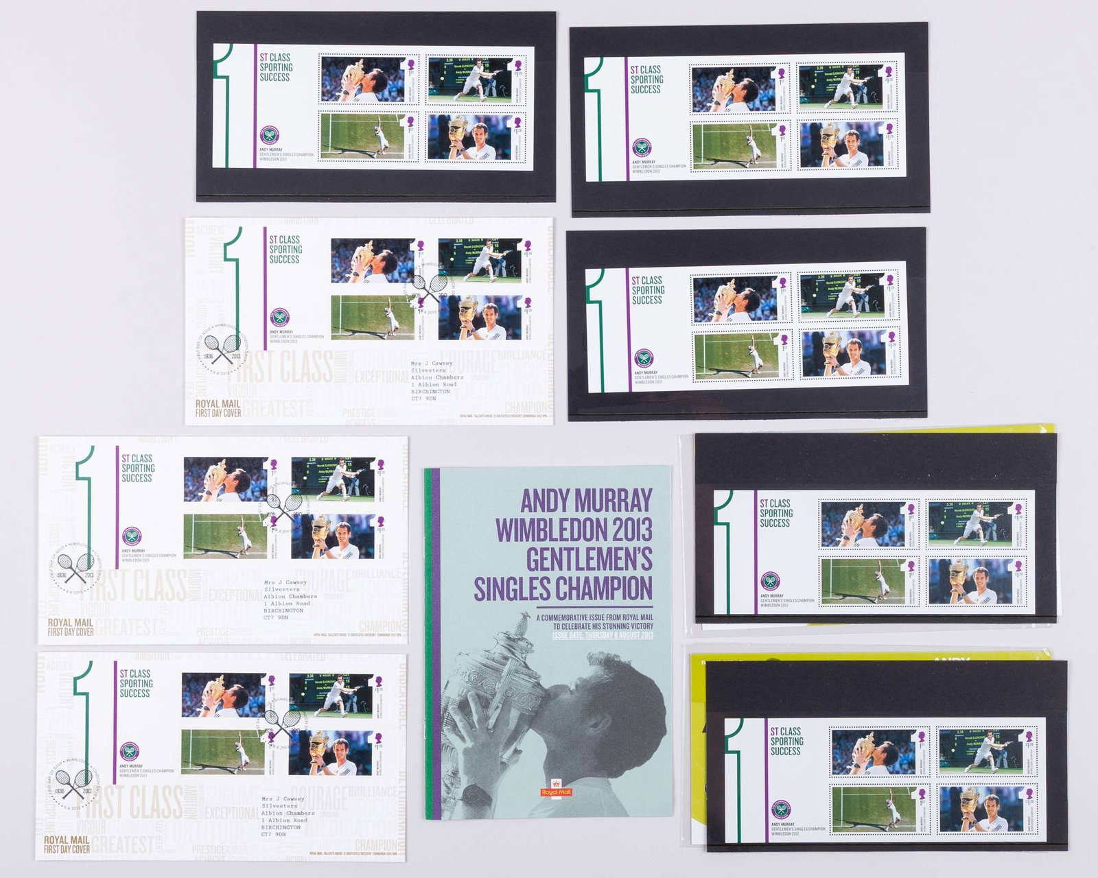 Wimbledon Lawn Tennis Museum commemorative covers album - 10