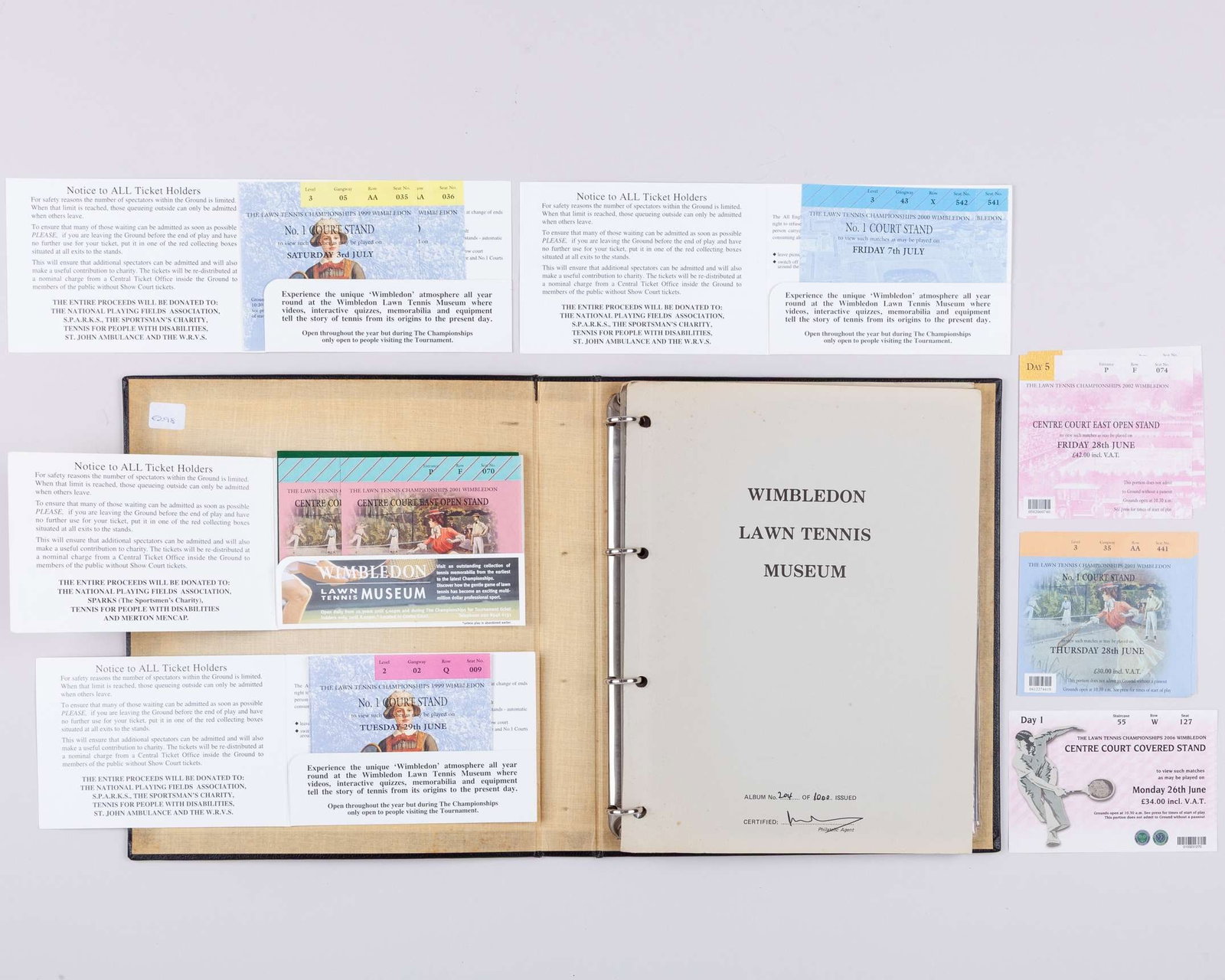 Wimbledon Lawn Tennis Museum commemorative covers album - 2