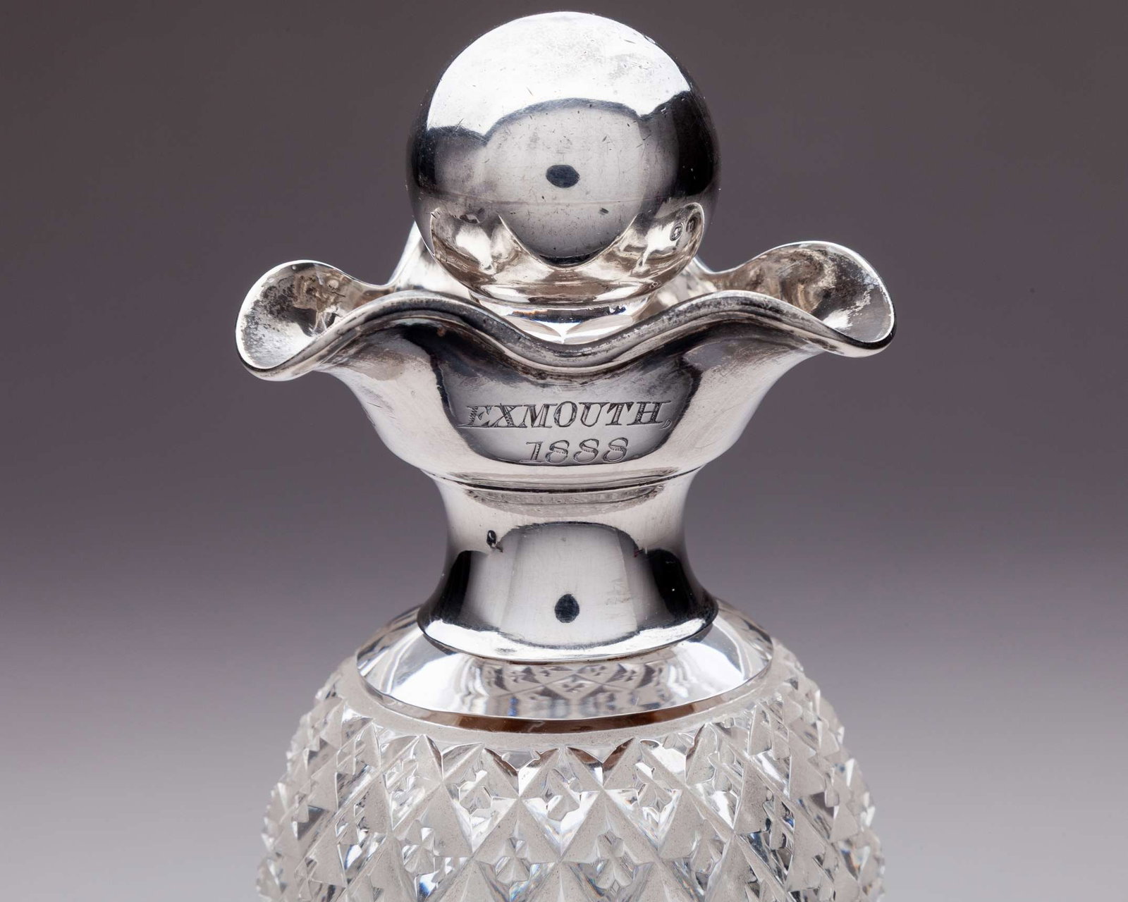 Blanche Hillyard silver-topped Exmouth Open 1st Prize Ladies single trophy, 1888 - 4