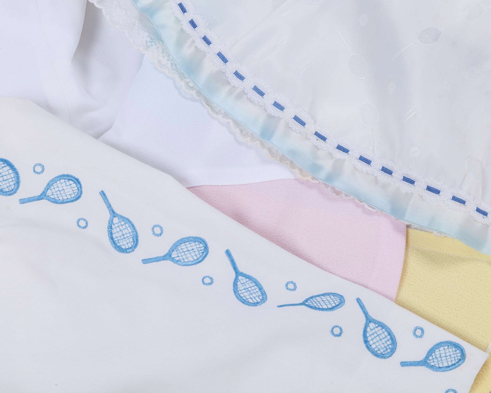 Five various Teddy Tinling designed tennis dresses - 5