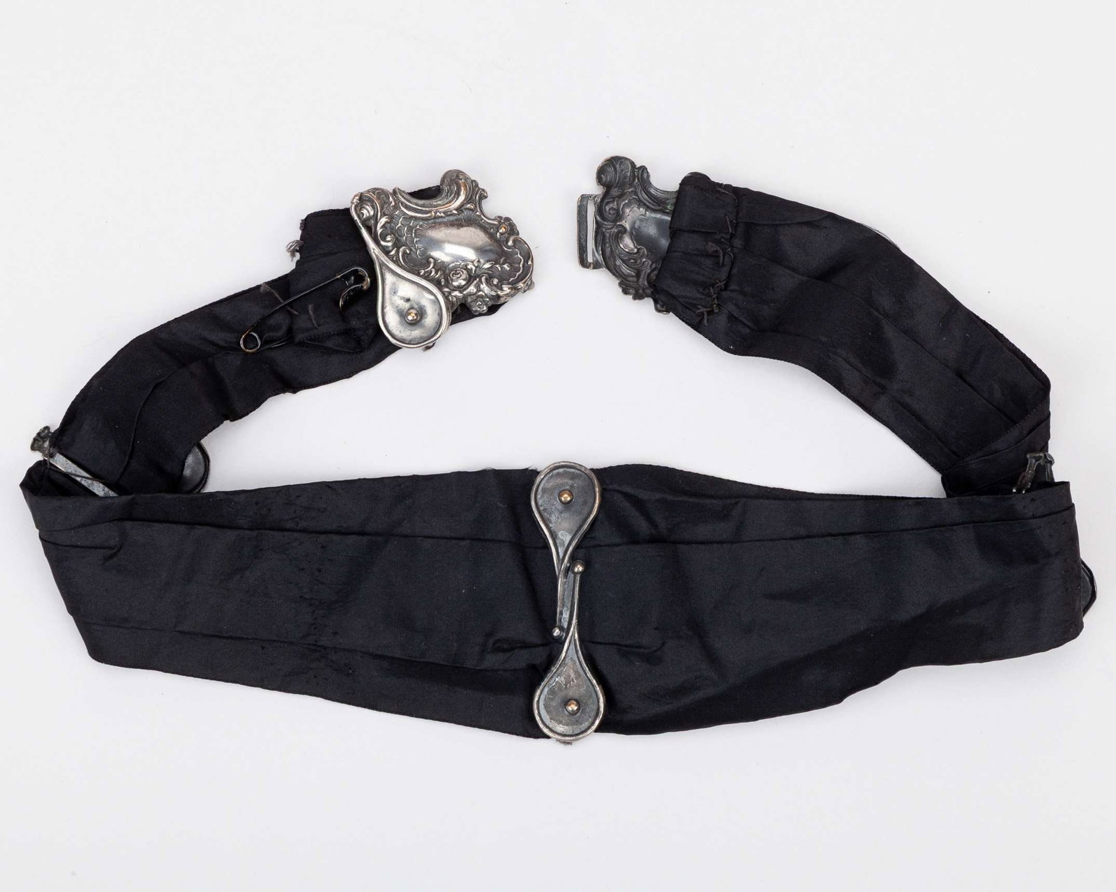Three unusual lawn tennis themed belts, comprising "Martin Patent” flexible-link brass belt - 5