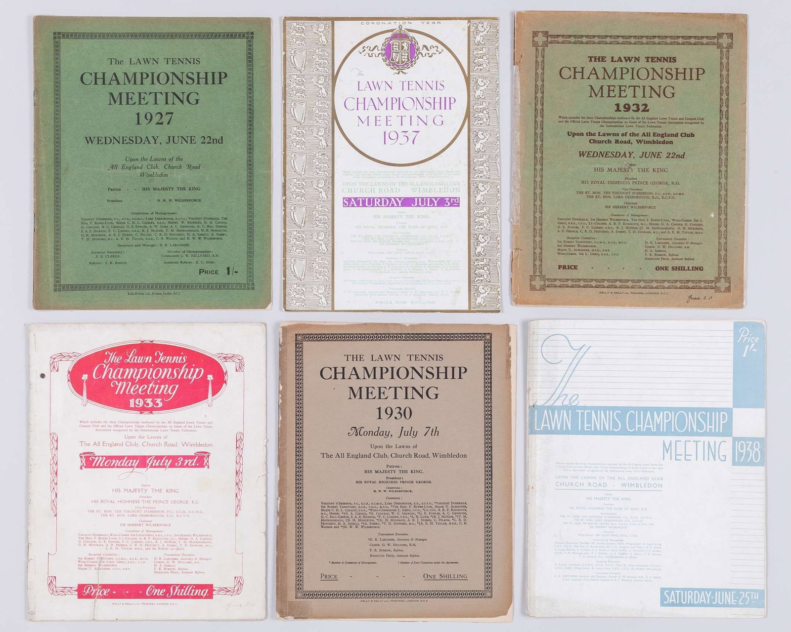 A rare 1926 Wimbledon Jubilee championship 1877 - 1926 programme (1 of 6)