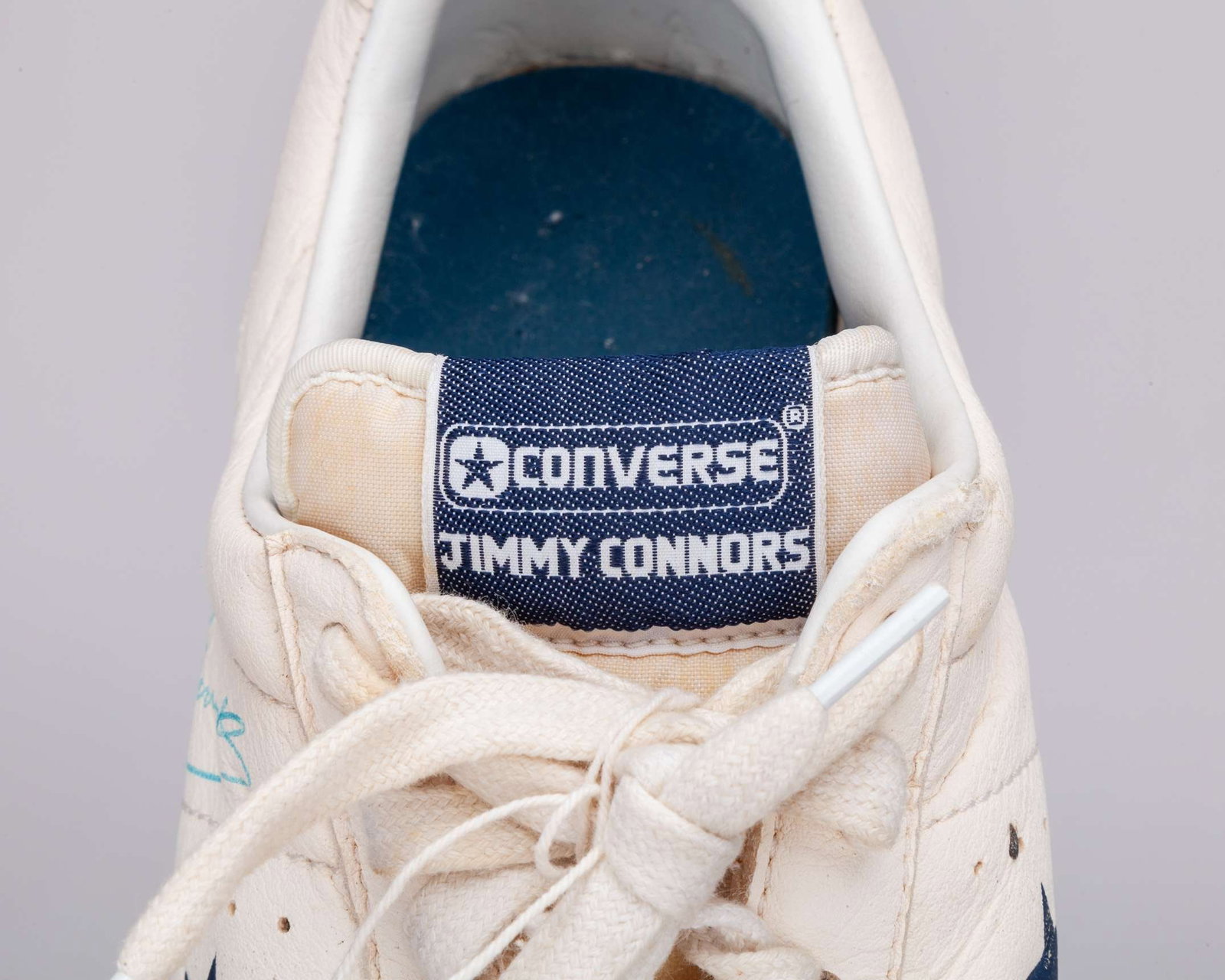 Pair of Jimmy Connors autographed white Jimmy Connors Converse trainers - 8