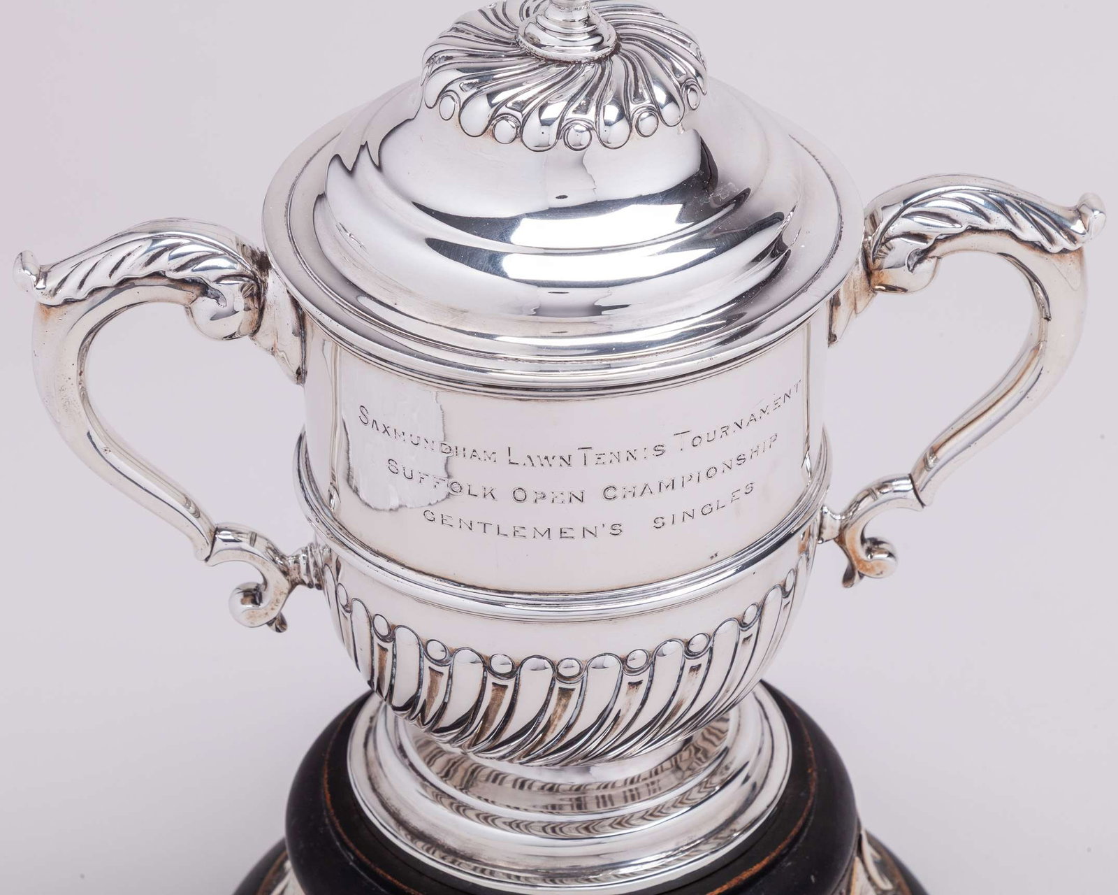 A silver Saxmundham Lawn Tennis Tournament trophy - 6