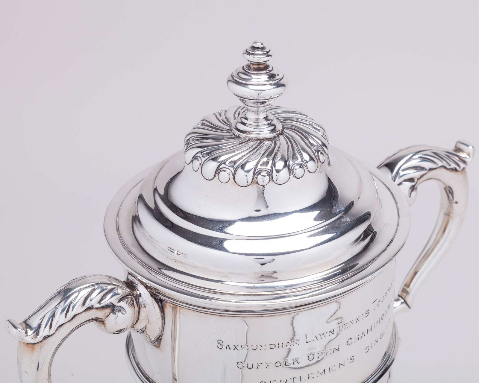 A silver Saxmundham Lawn Tennis Tournament trophy - 7