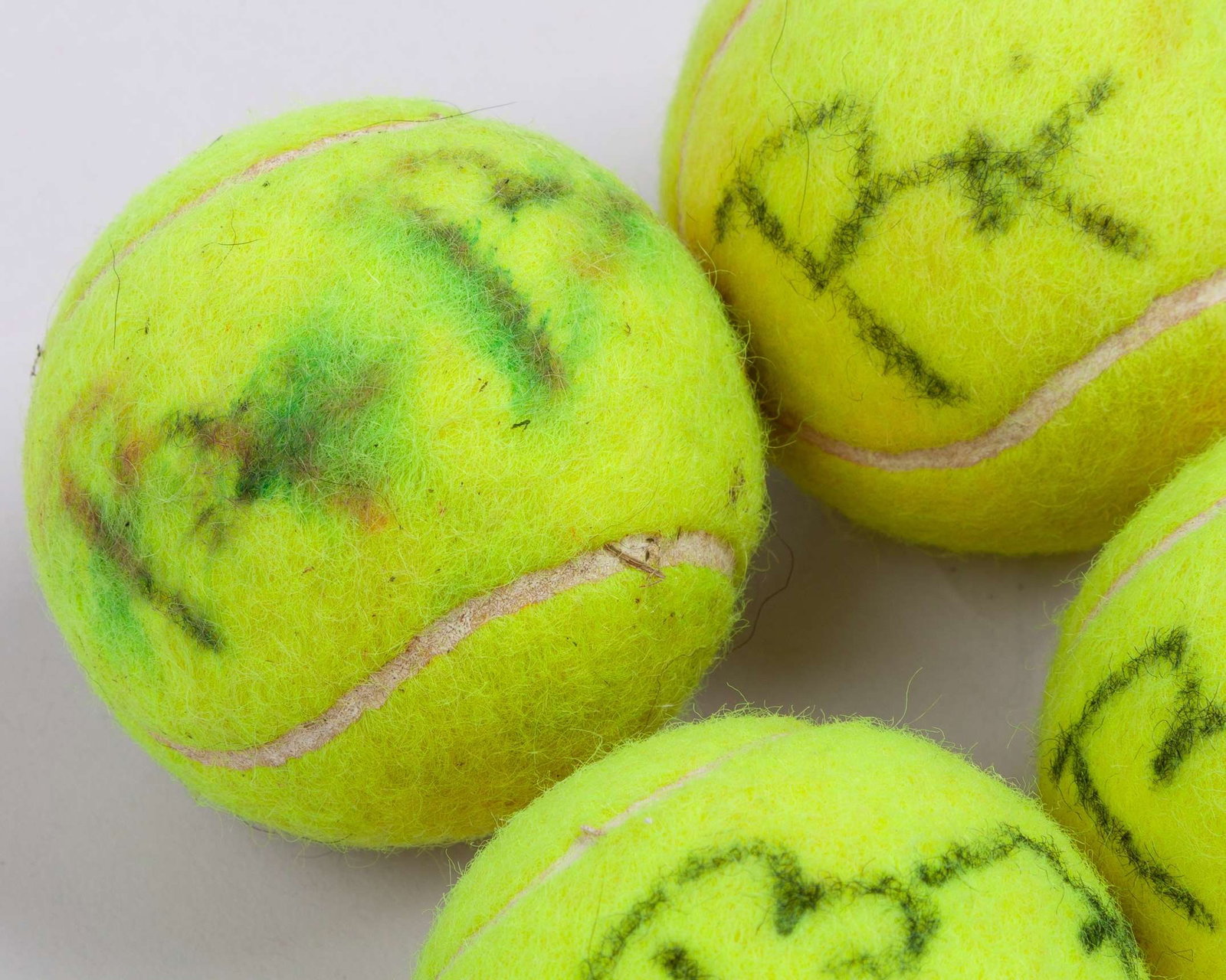 Six various Bjorn Borg autographed tennis balls - 3