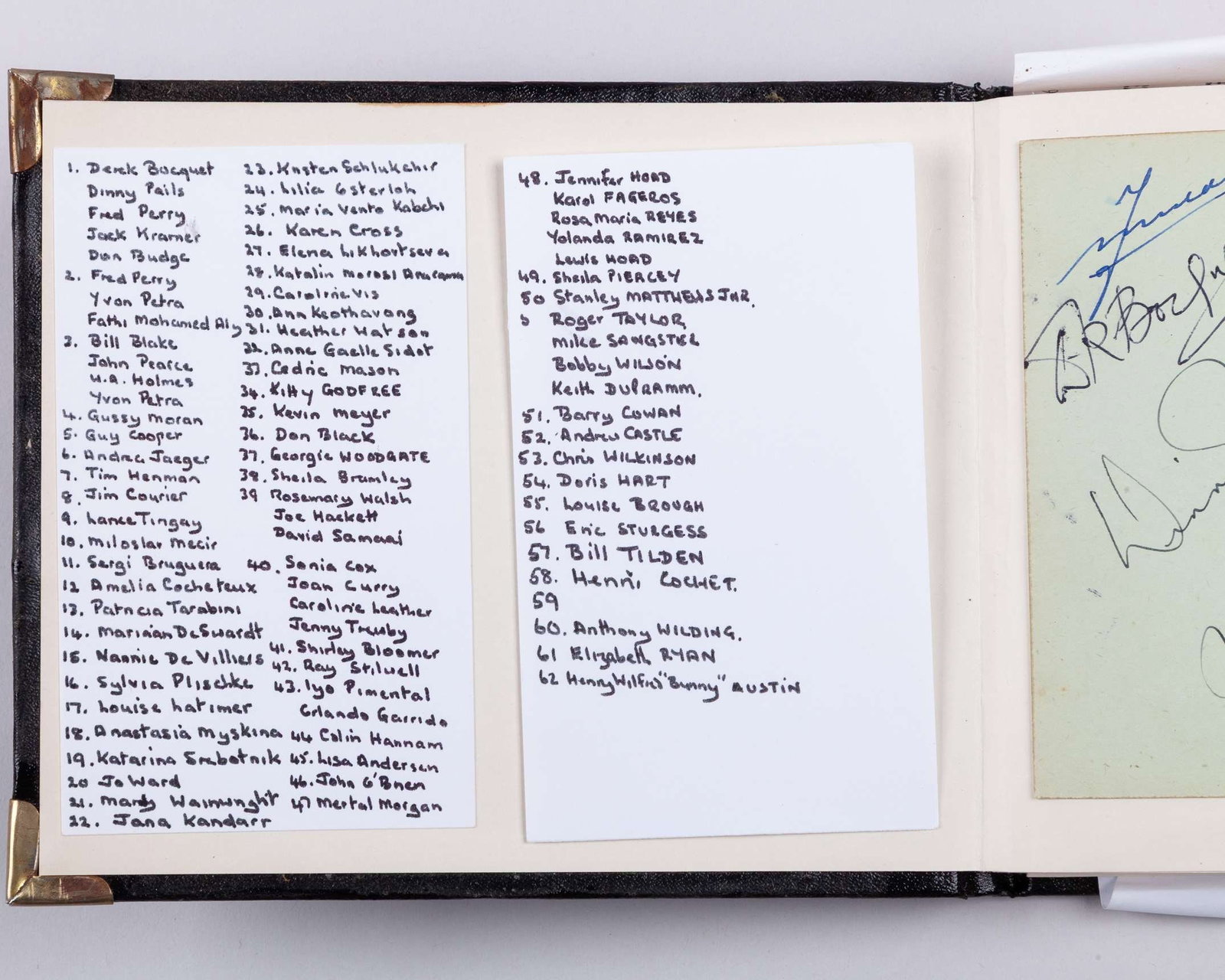 A tennis autograph album, including Bill Tilden, Henri Cochet, Tony Wilding - 2