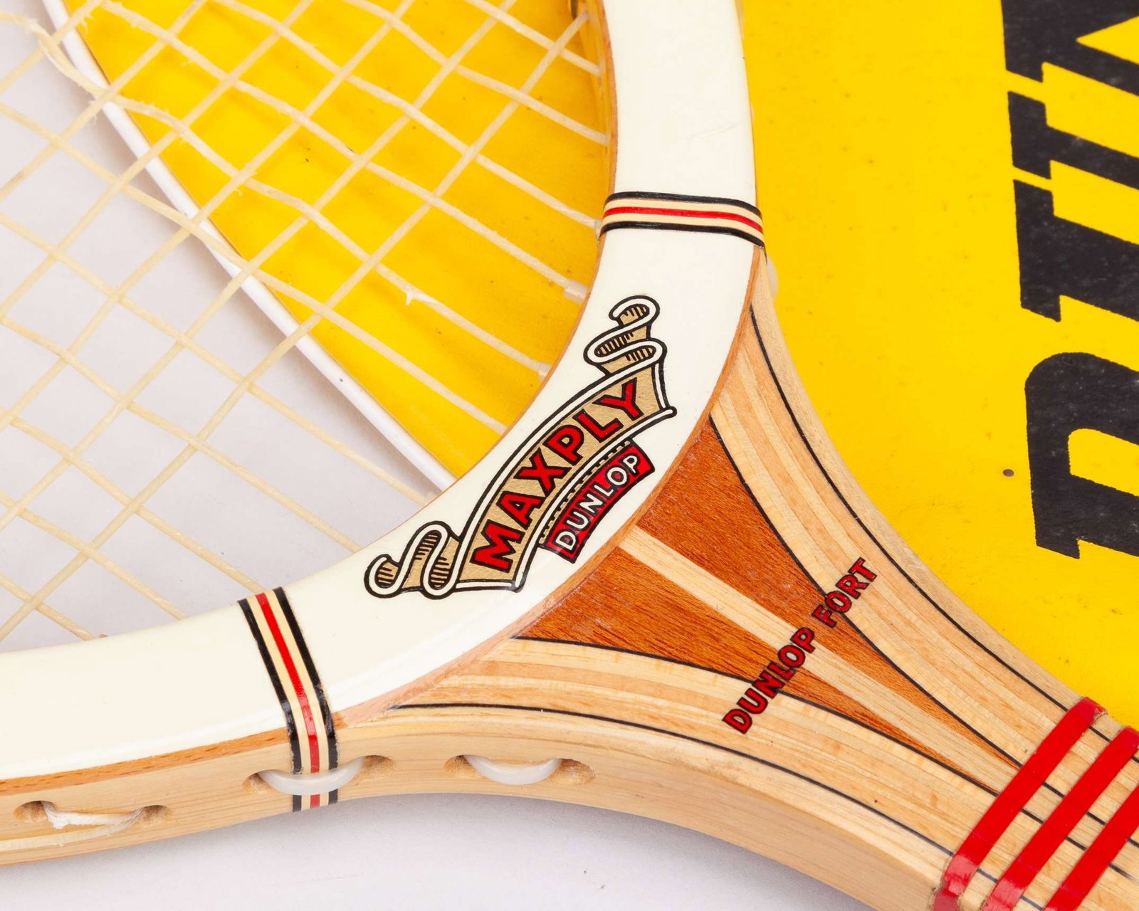 Billie Jean King autographed yellow Dunlop tennis racket cover - 2
