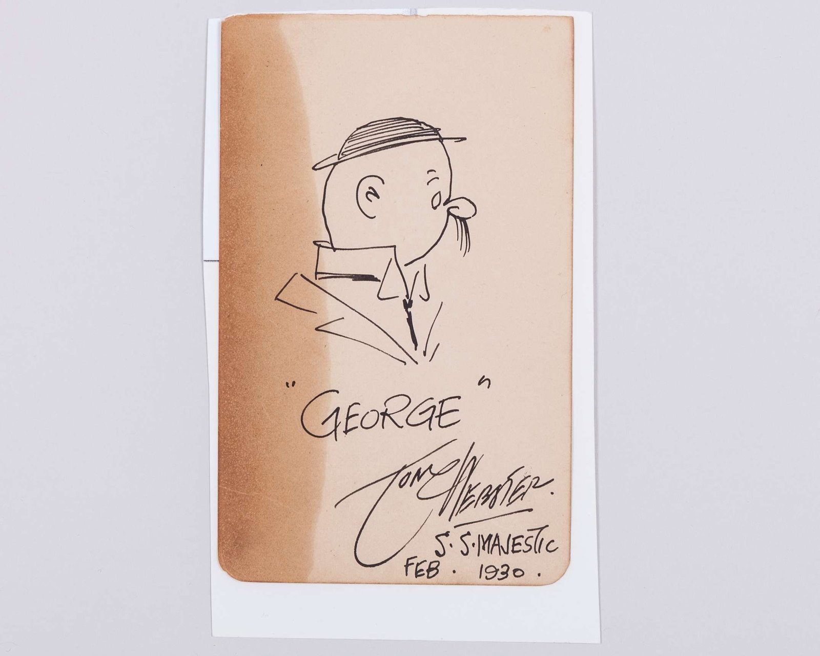 An autograph page signed by Bunny Austin, 1932 - 4