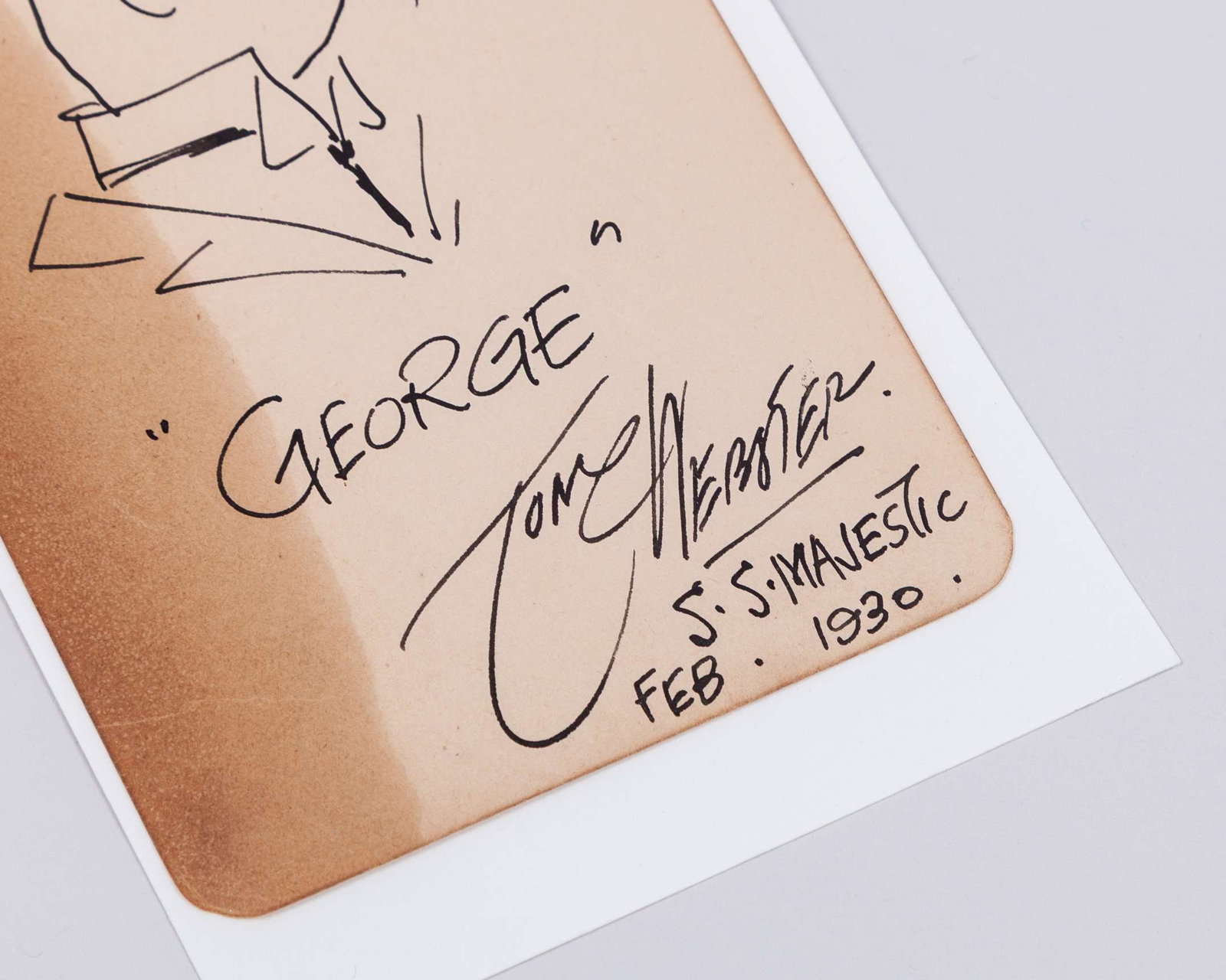 An autograph page signed by Bunny Austin, 1932 - 6