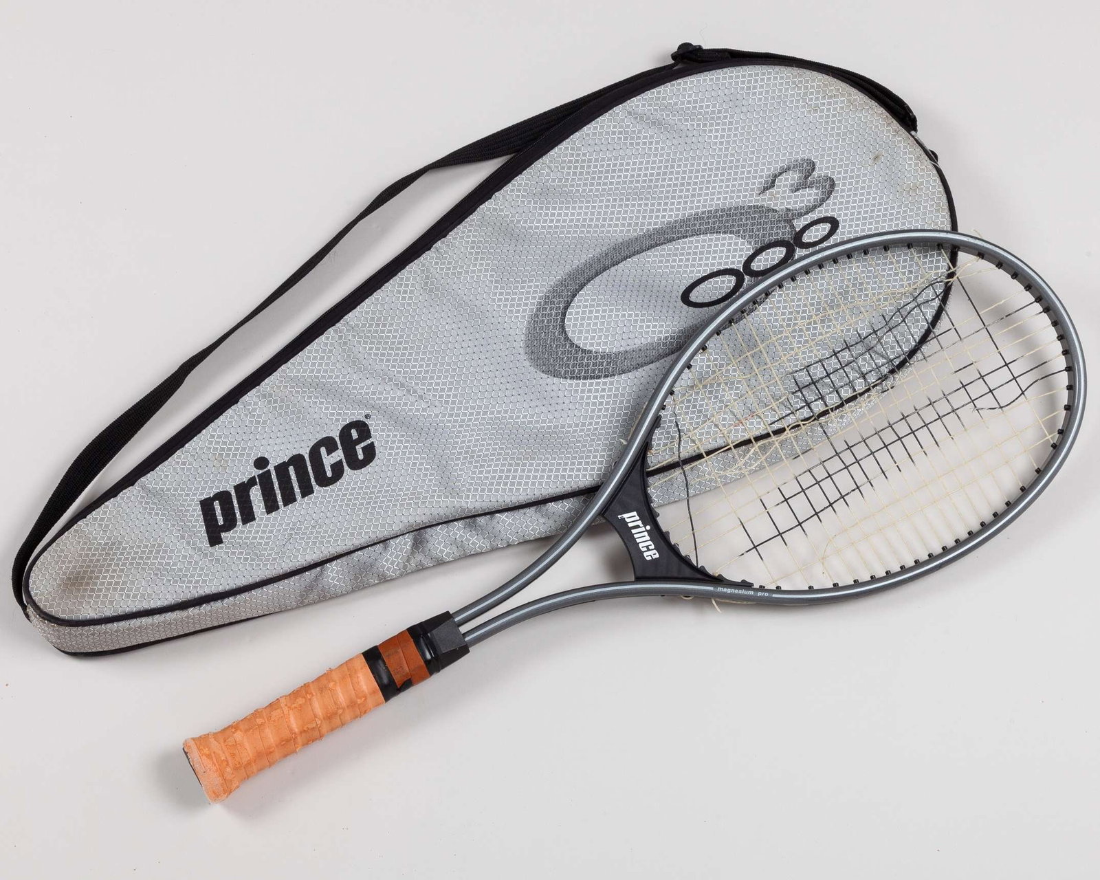 Pat Cash 1987 Wimbledon Champion - a match used Prince Series 90 racket  - 13