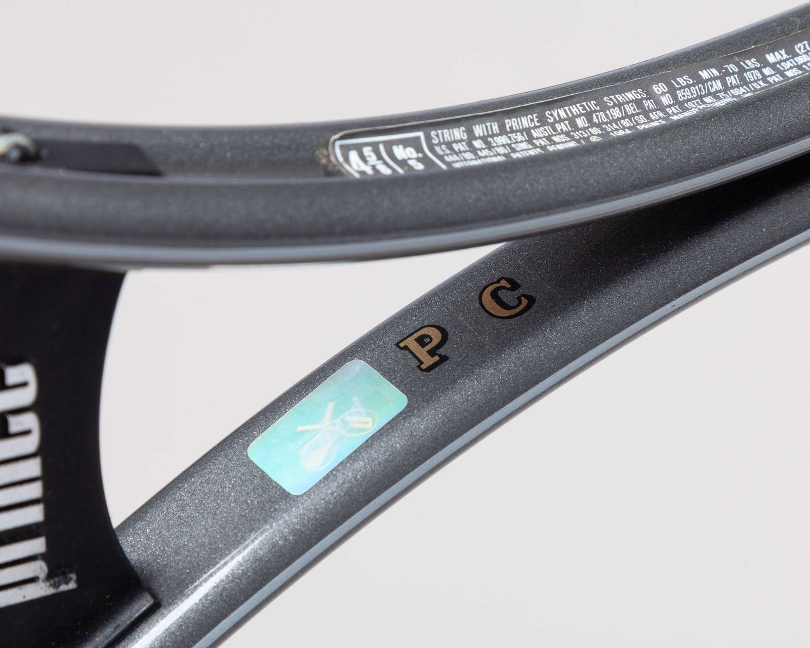 Pat Cash 1987 Wimbledon Champion - a match used Prince Series 90 racket  - 6