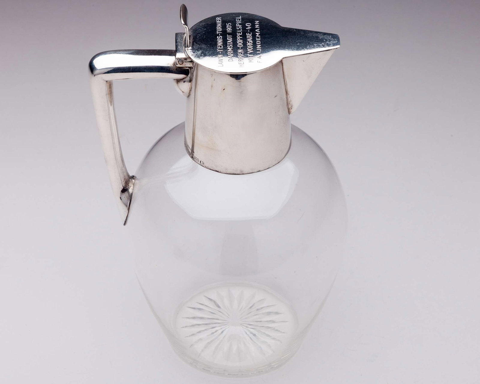 Continental silver-topped Lawn Tennis trophy, 1905 - 3