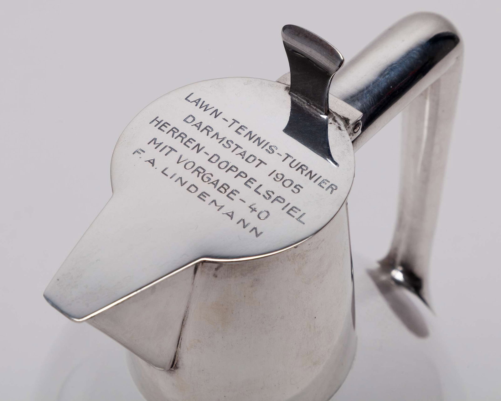 Continental silver-topped Lawn Tennis trophy, 1905 - 4