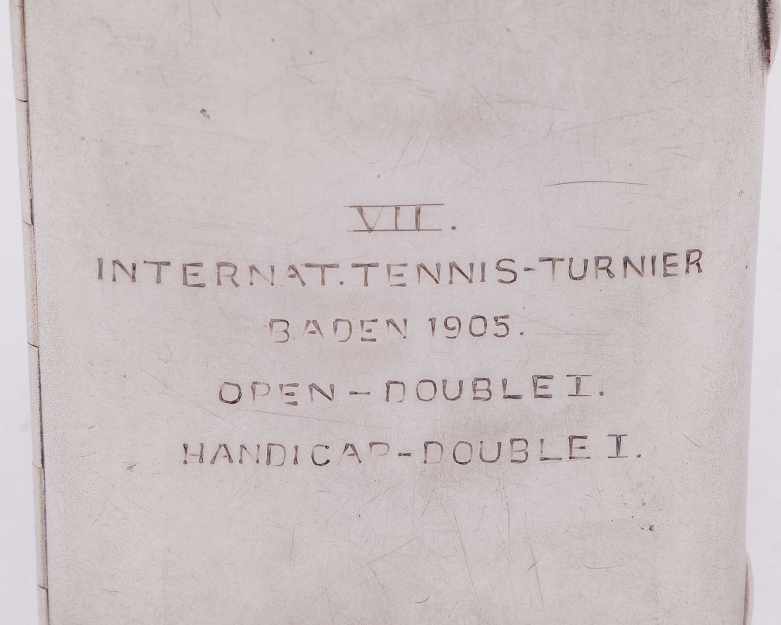 Continental silver-topped Lawn Tennis trophy, 1905 - 7
